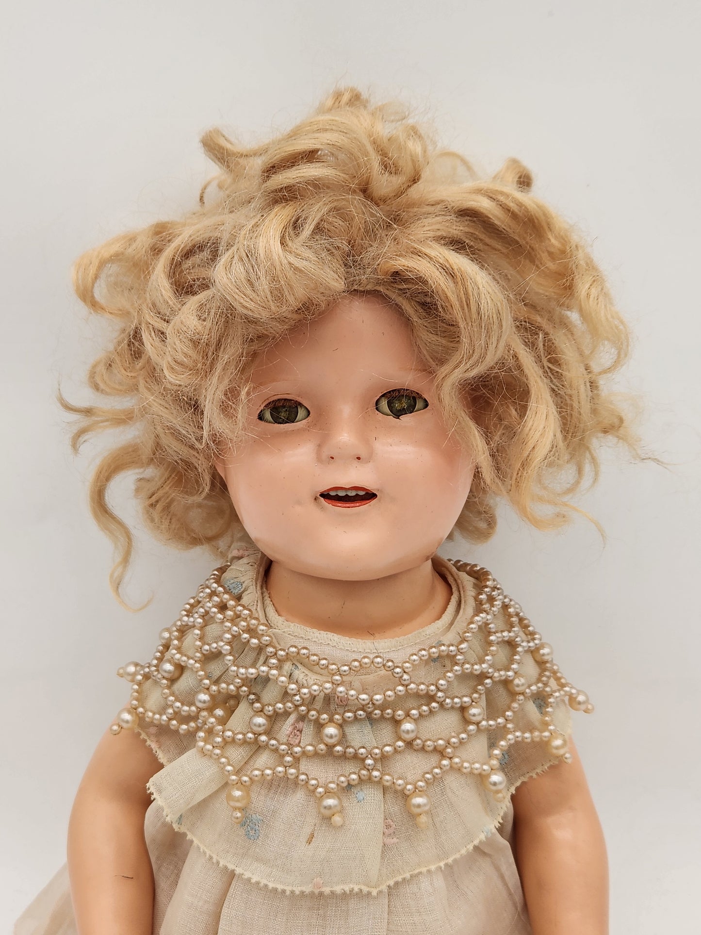 Authentic 1930s Ideal Shirley Temple 16" Composition Doll Marked Original Shoes