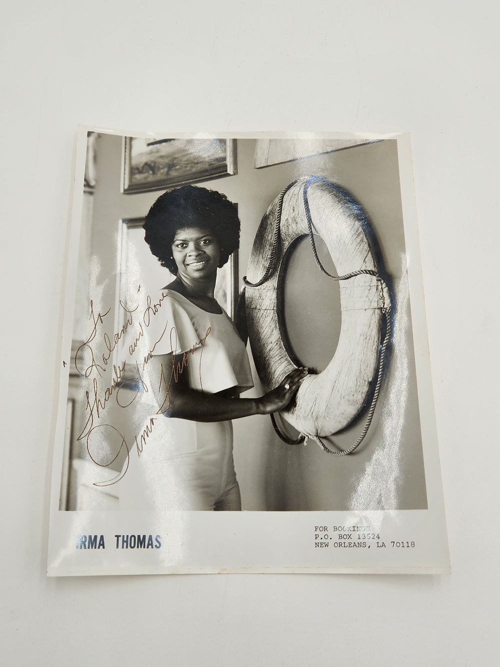 Signed Irma Thomas Photo in Great Condition