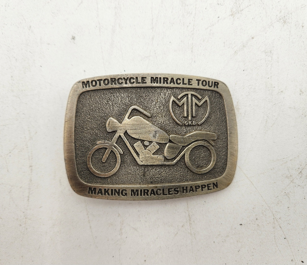 Motor Cycle Miracle Tour Belt Buckle