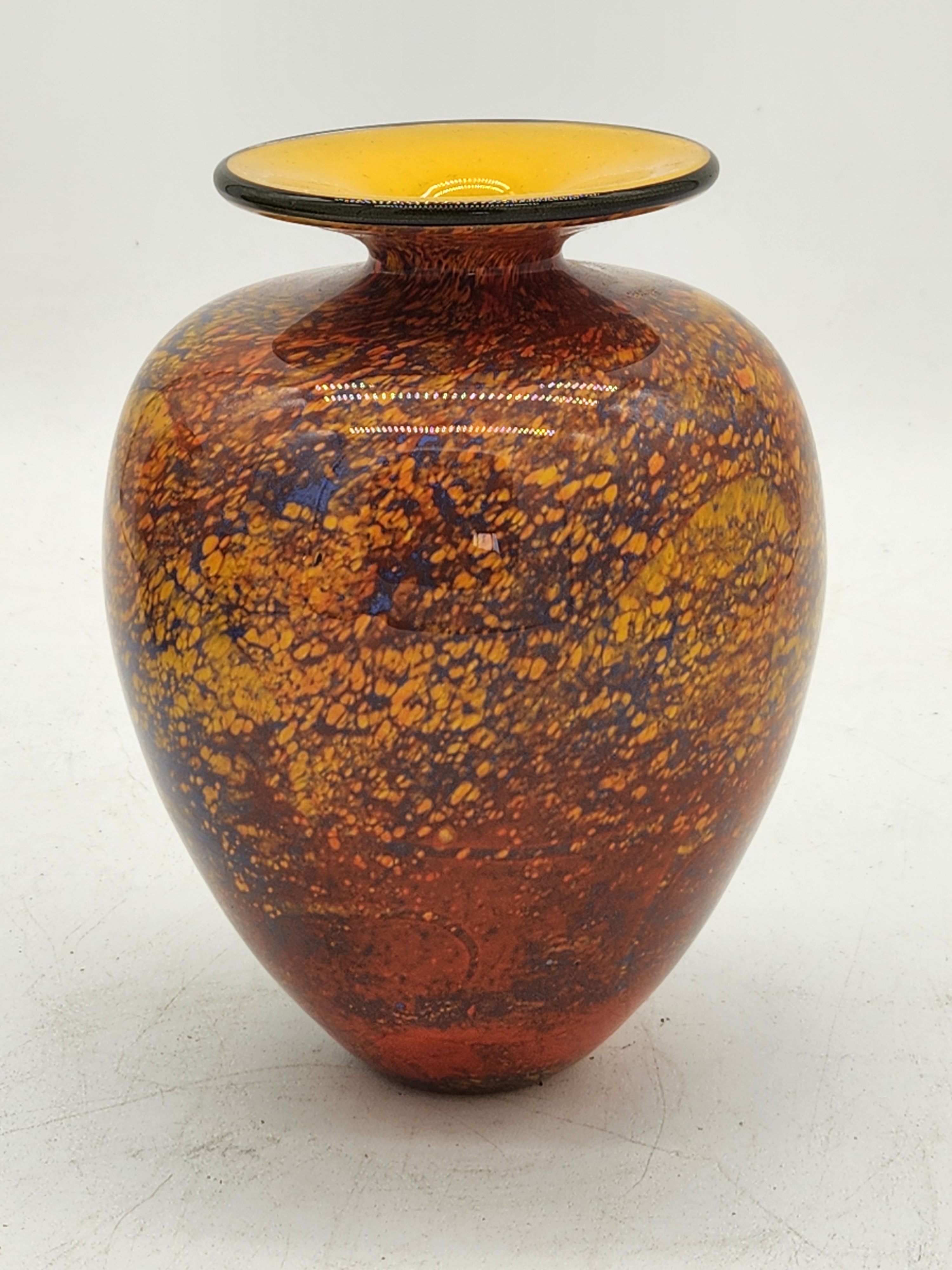 Ioan Nemtoi Signed Studio Art Glass Vase 6.5