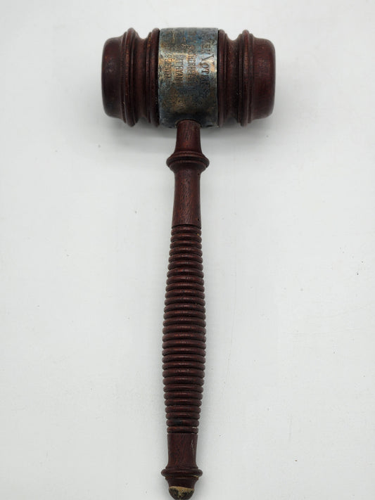 Vintage Orleans Parish League of Women Voters Engraved Wooden Gavel