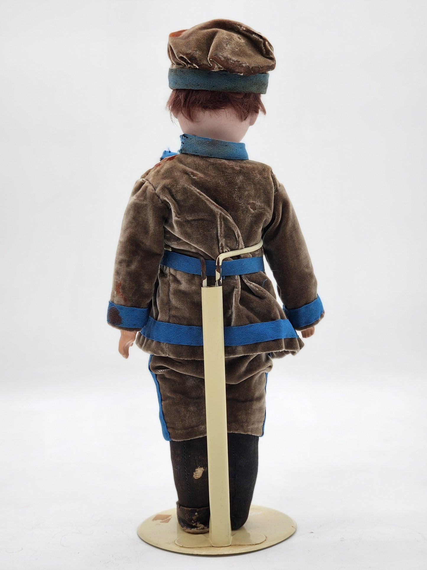 Antique Armand Marseille Roseland Bisque Head Doll A 5/0 M Boy Cadet Uniform 12"