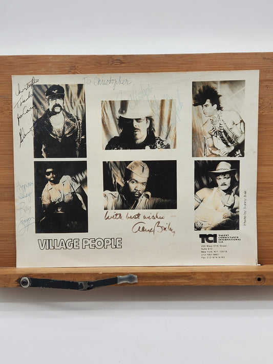 Vintage Village People Autographed 8x10 Promo Photo Signed Disco TCI Sunny Bak