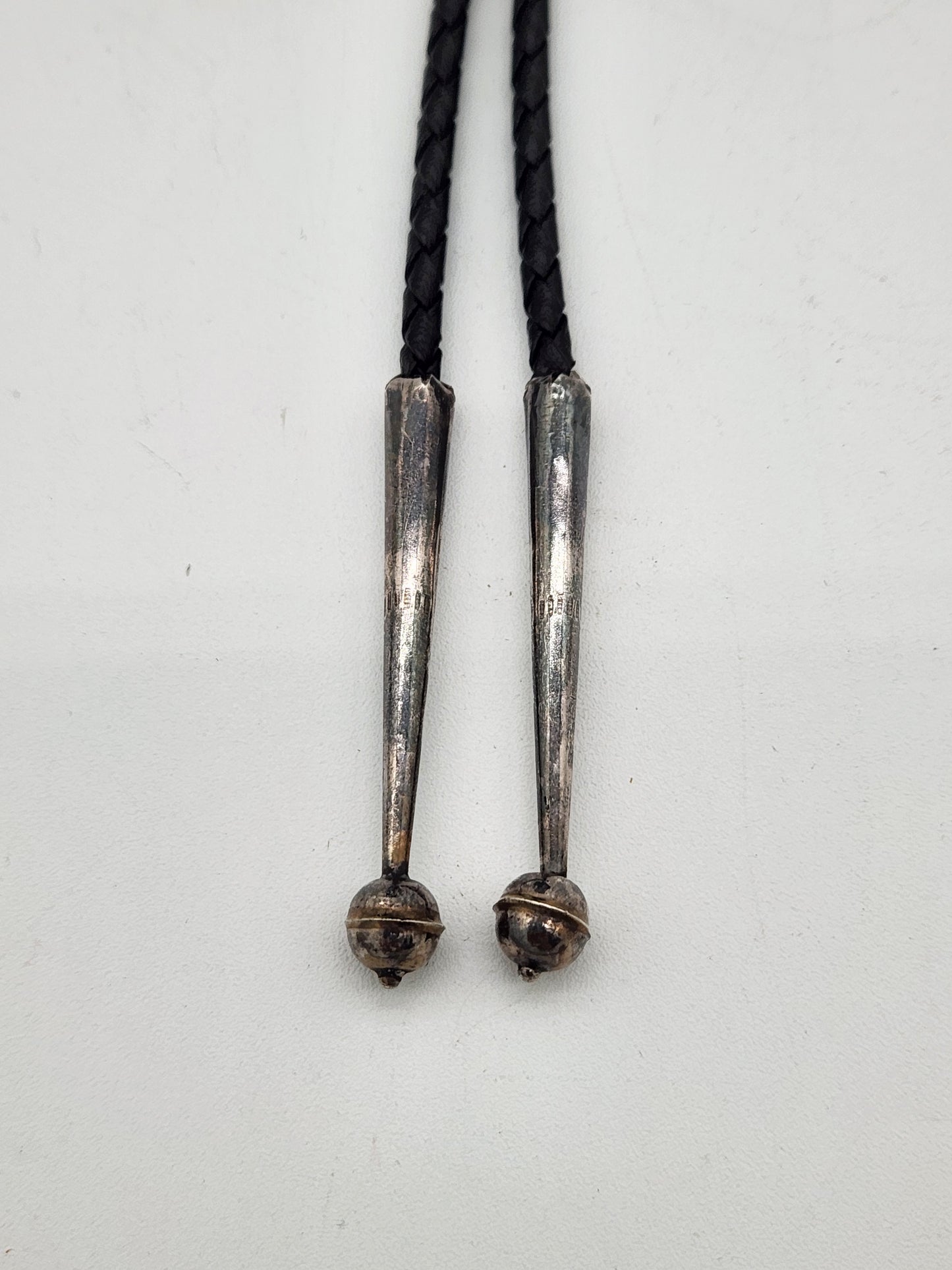 Vintage Navajo Sterling Silver Triangular Turquoise Cluster Bolo Tie
