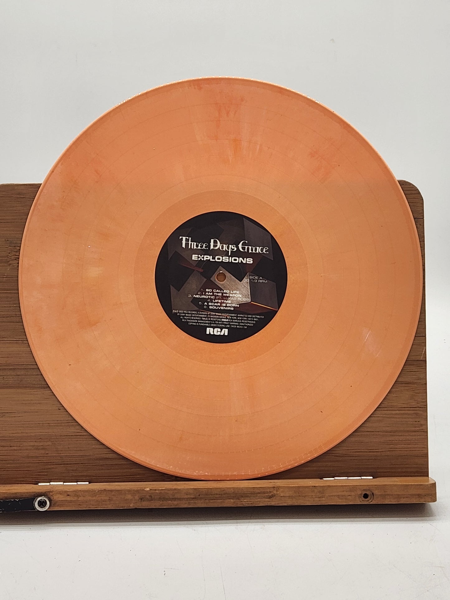 Three Days Grace – Explosions – Signed Orange Vinyl LP – Autographed by Full Band – RCA 2022