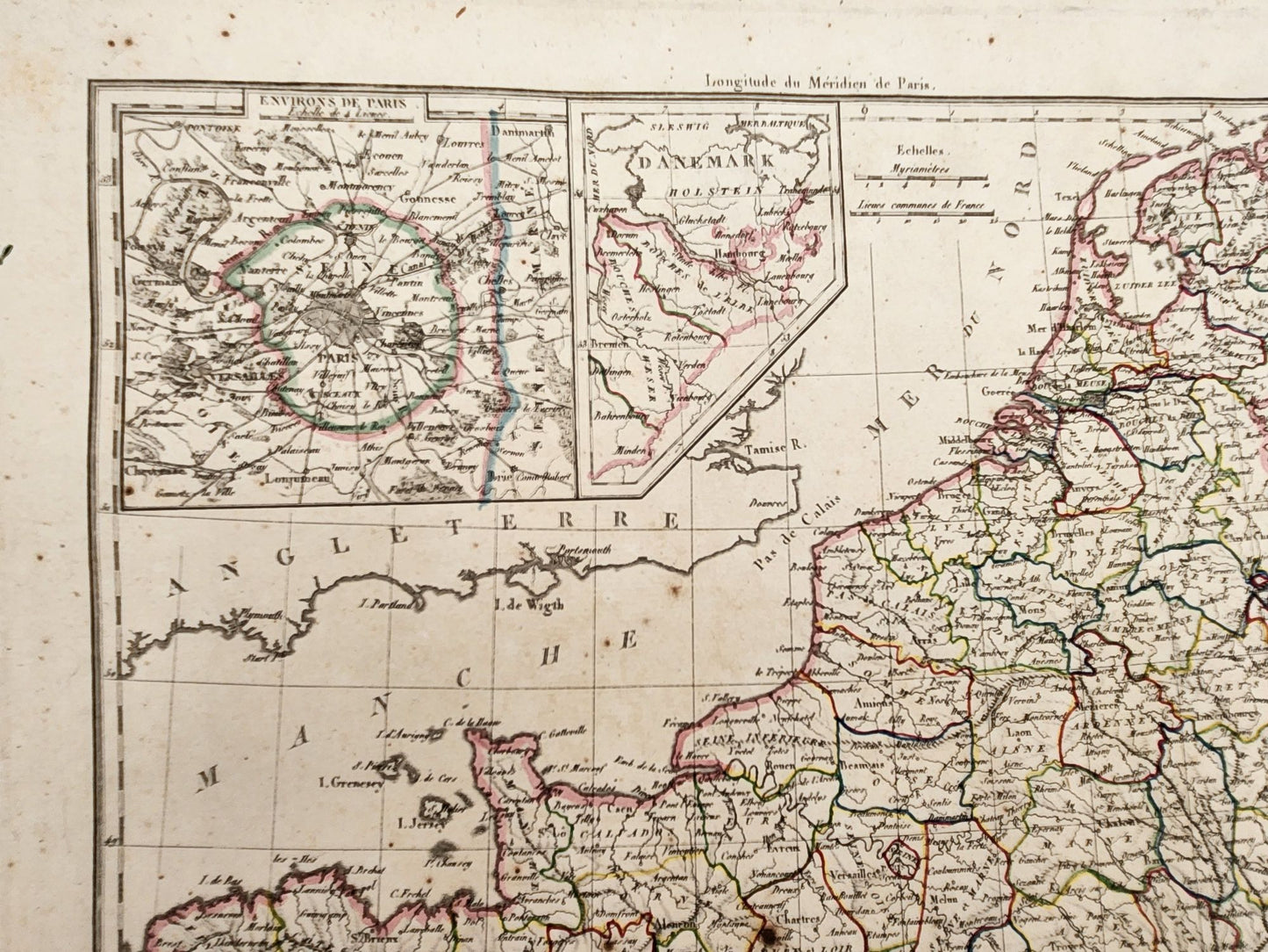 Original Map 1812 of Netherlands-Belgium-France - Conrad Malte-Brun / Lapie