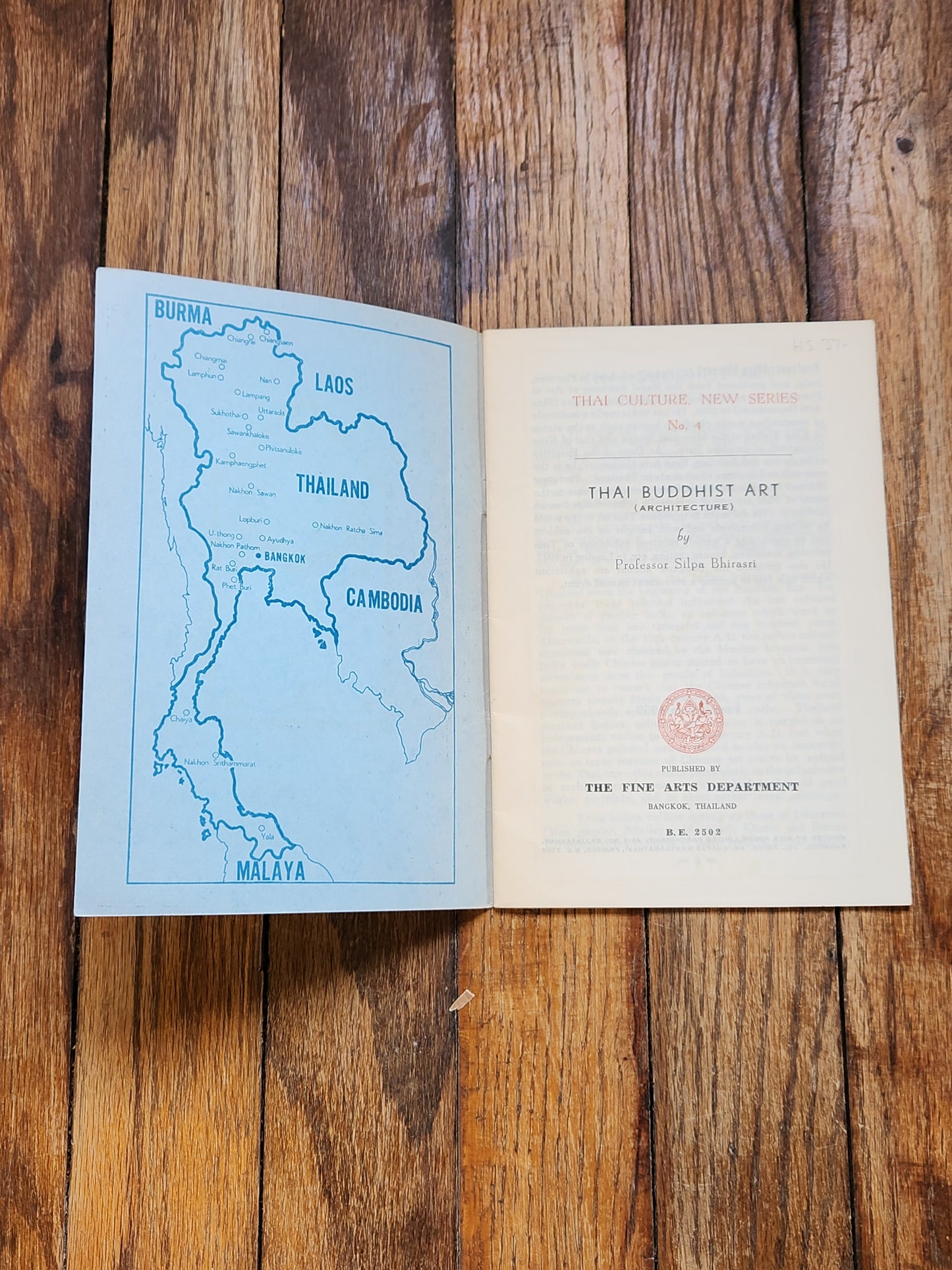 Thai Buddhist Art Architecture Booklet – Silpa Bhirasri – Mid-Century Thai Art & Architecture Study