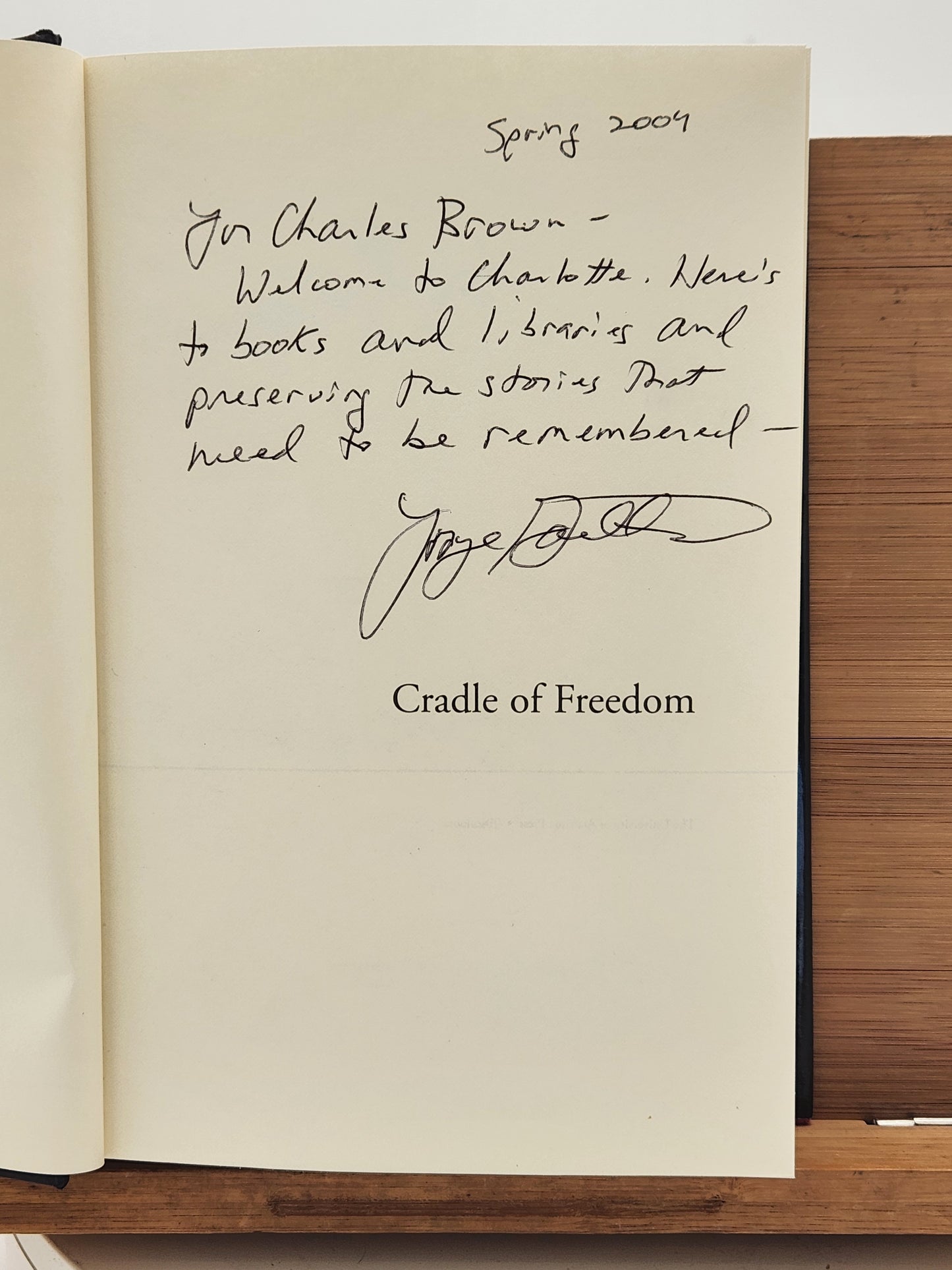 Cradle of Freedom by Frye Gaillard — Signed First Edition 2004 Civil Rights Alabama History HC DJ
