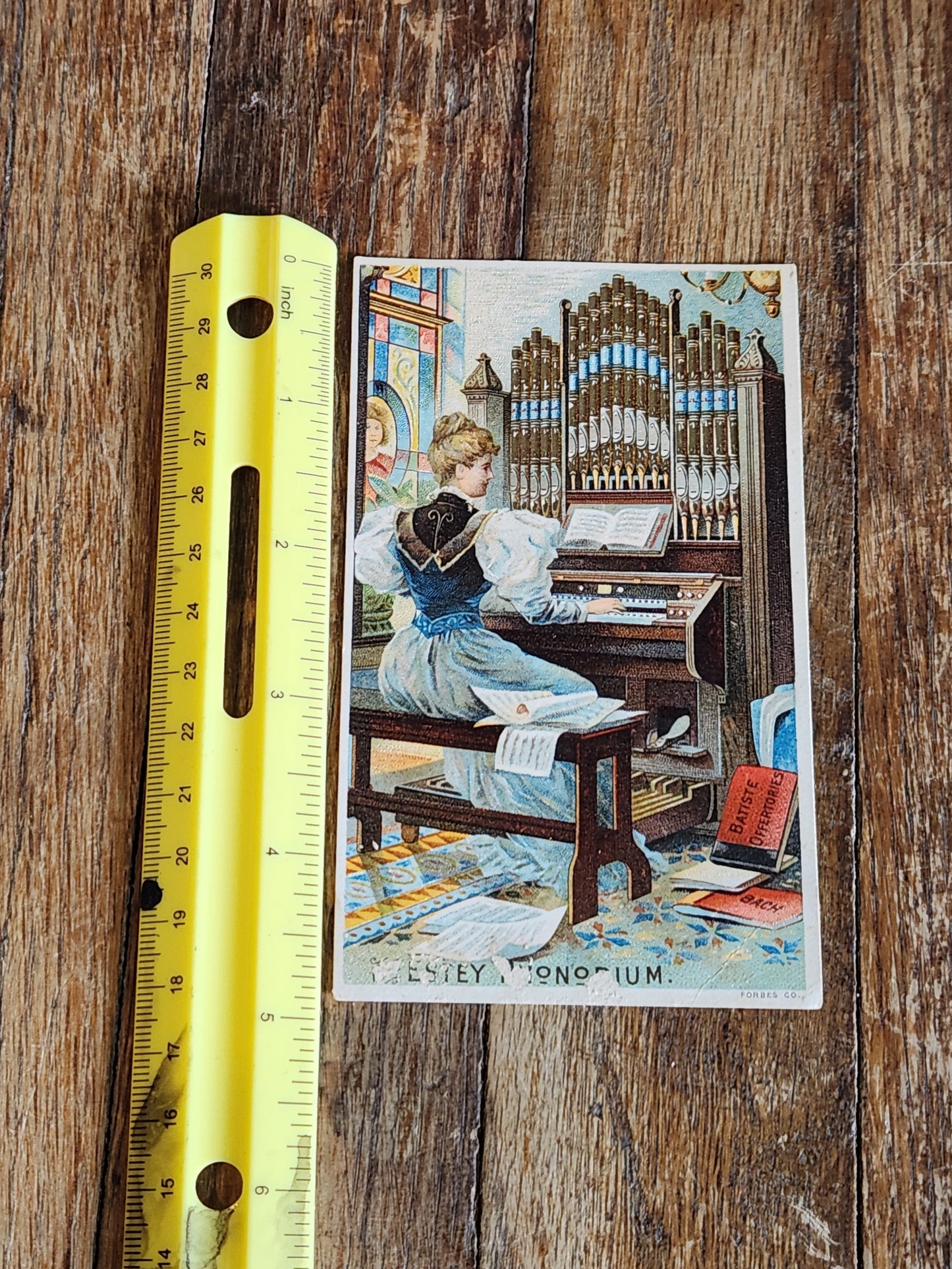 Antique Estey Organ Works Trade Card Tonorium Pipe Organ c1890s Brattleboro VT