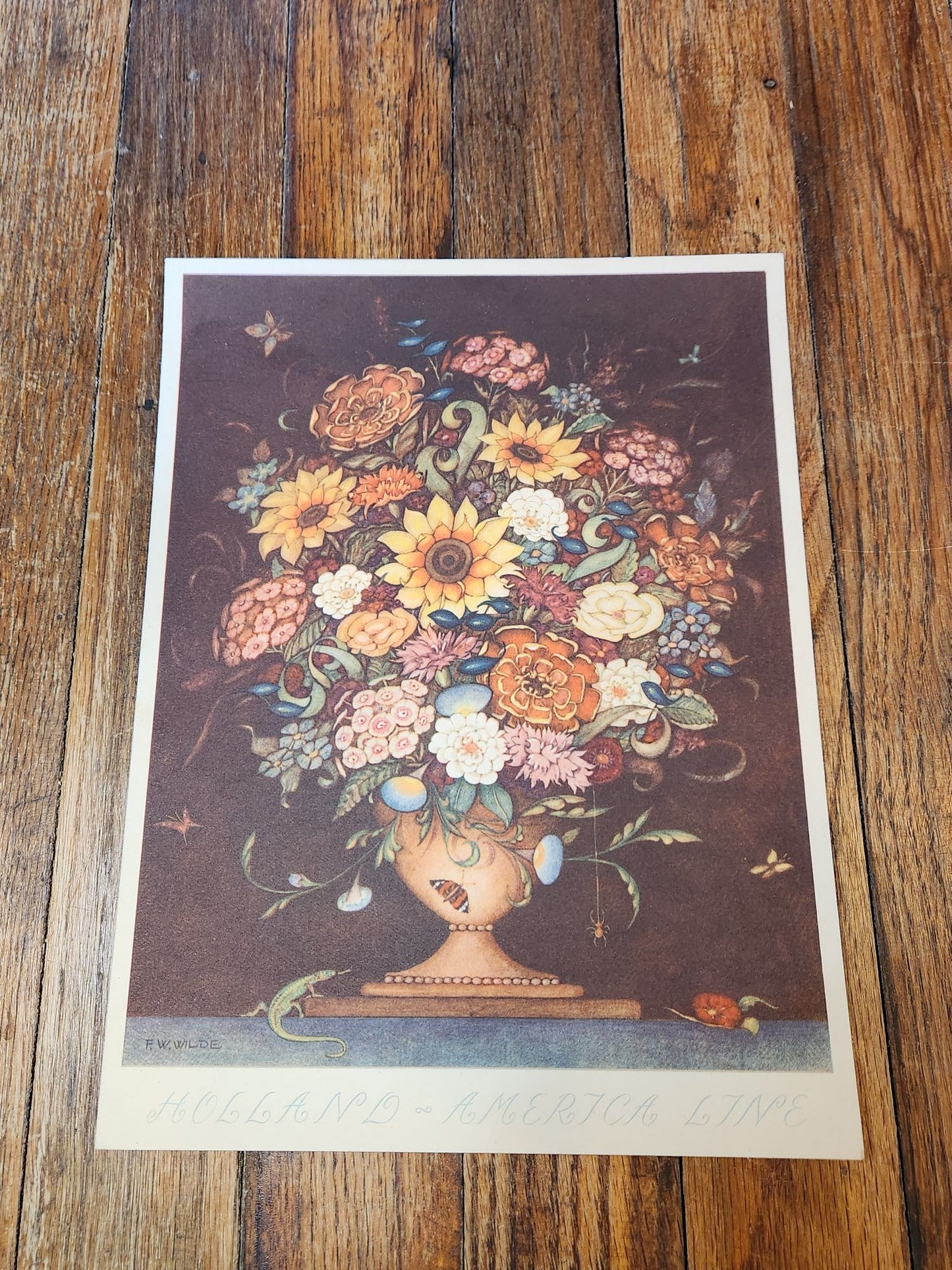 Floral Arrangement Holland-America Line Menu