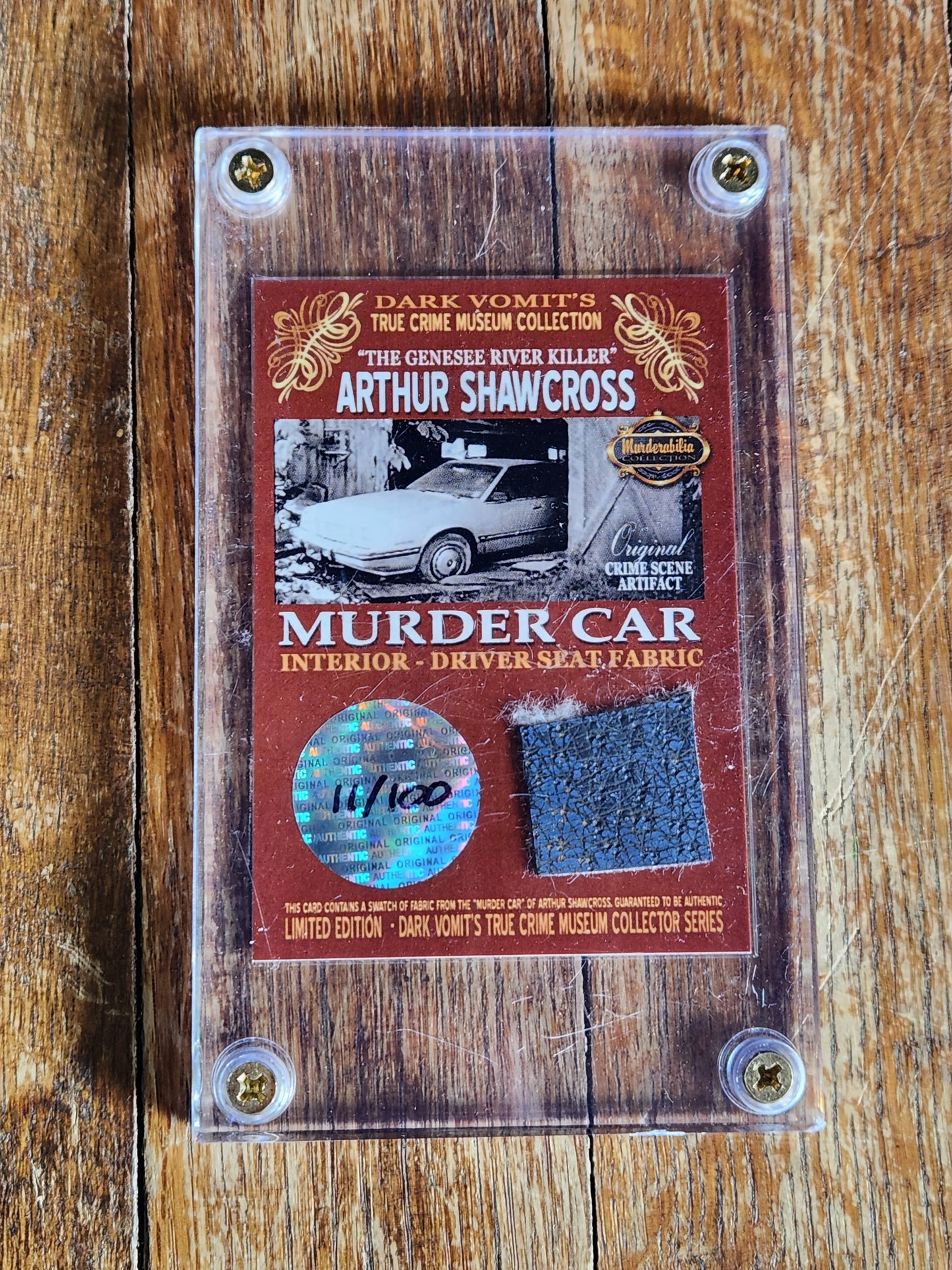 Arthur Shawcross "Murder Car" FABRIC Relic Card 1/100