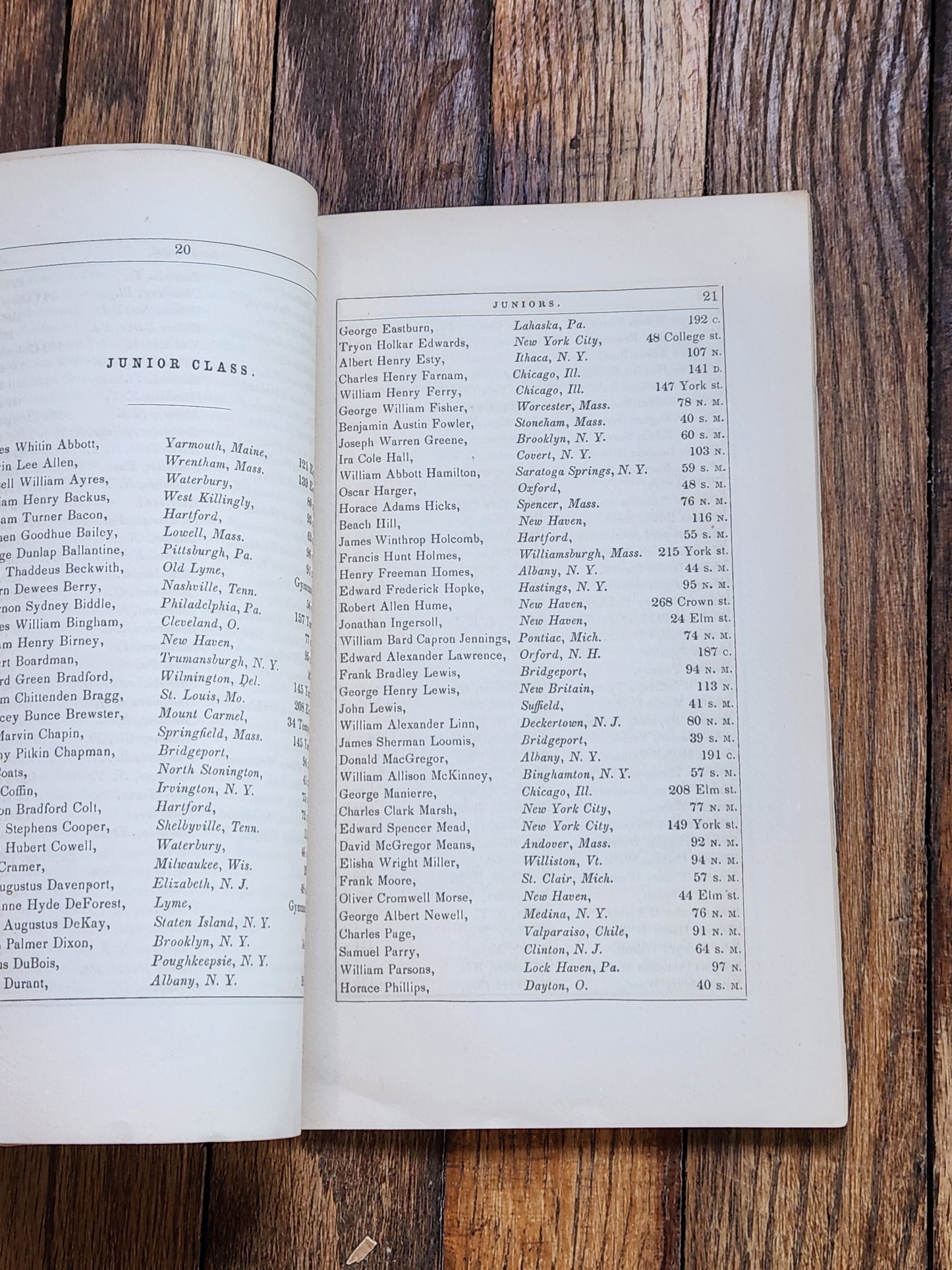 1866 Yale College Catalogue – Officers & Students, Courses of Instruction, New Haven CT