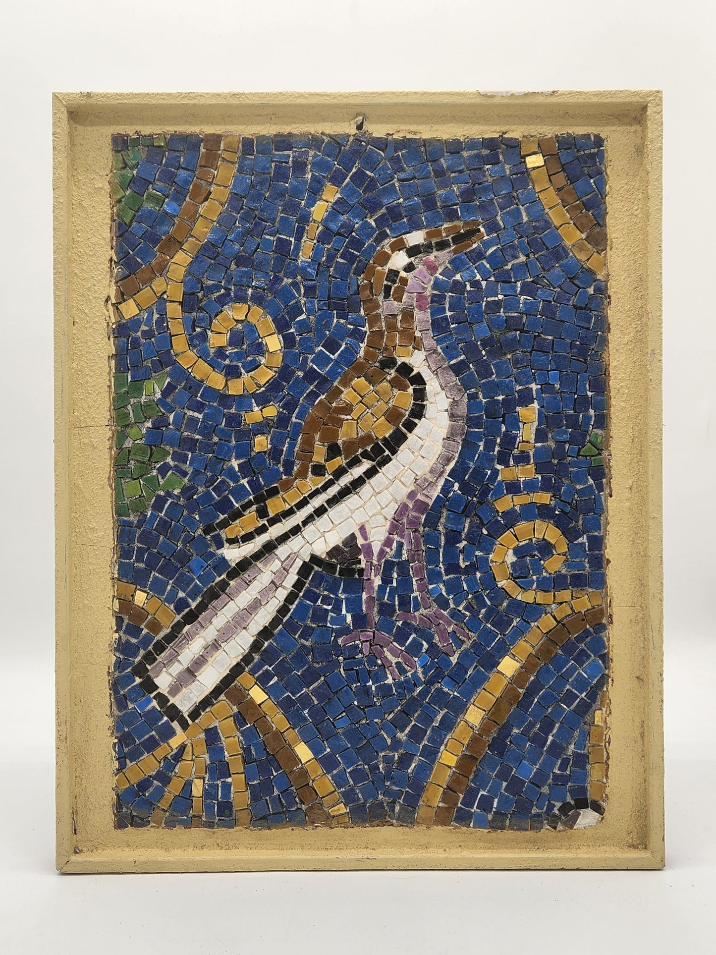 Laurel True Original Smalti Mosaic Art "San Vitale Bird" Ravenna Italy 2000 18x14