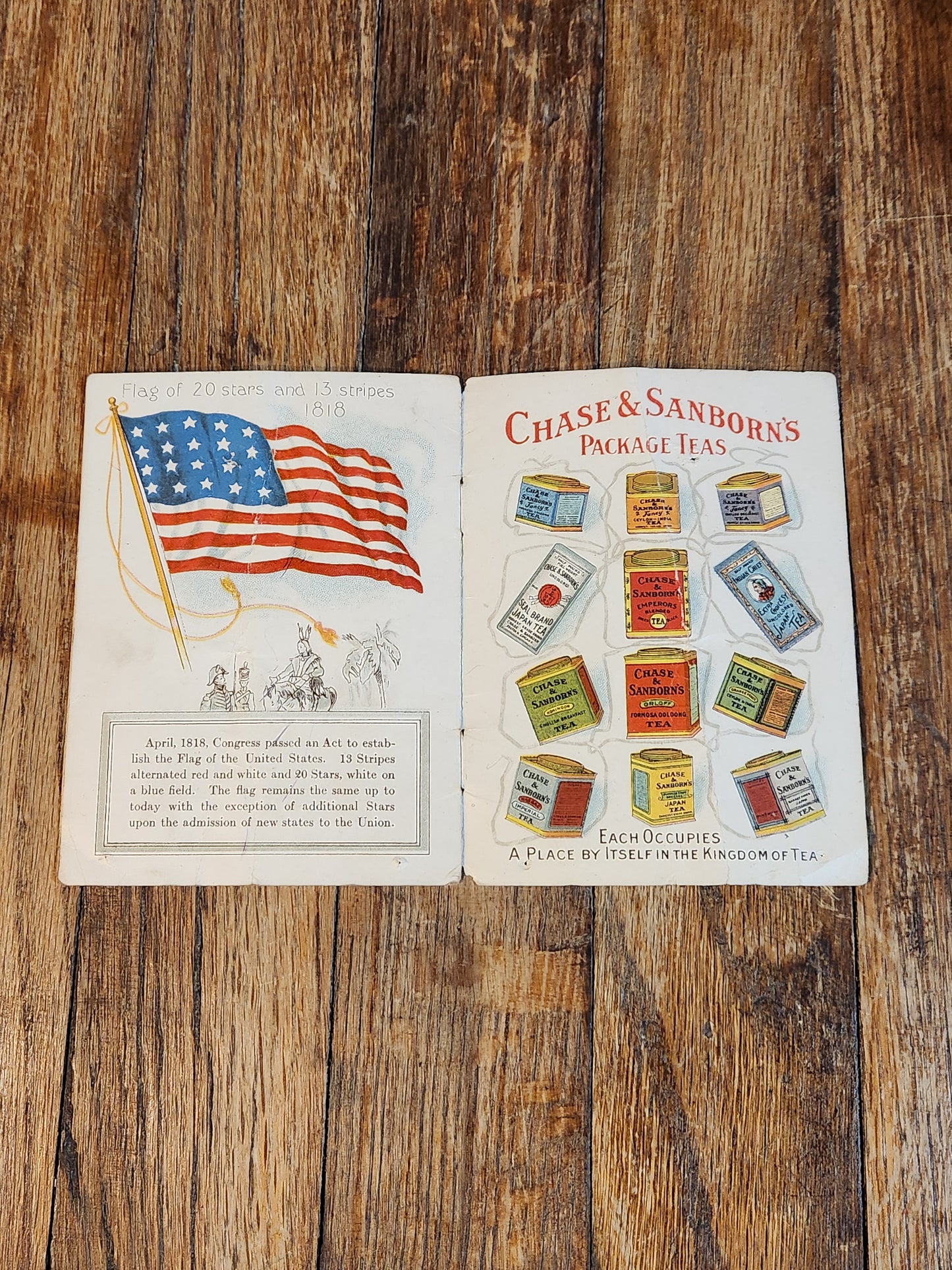 Antique Chase & Sanborn History of the American Flag Booklet Patriotic Ephemera