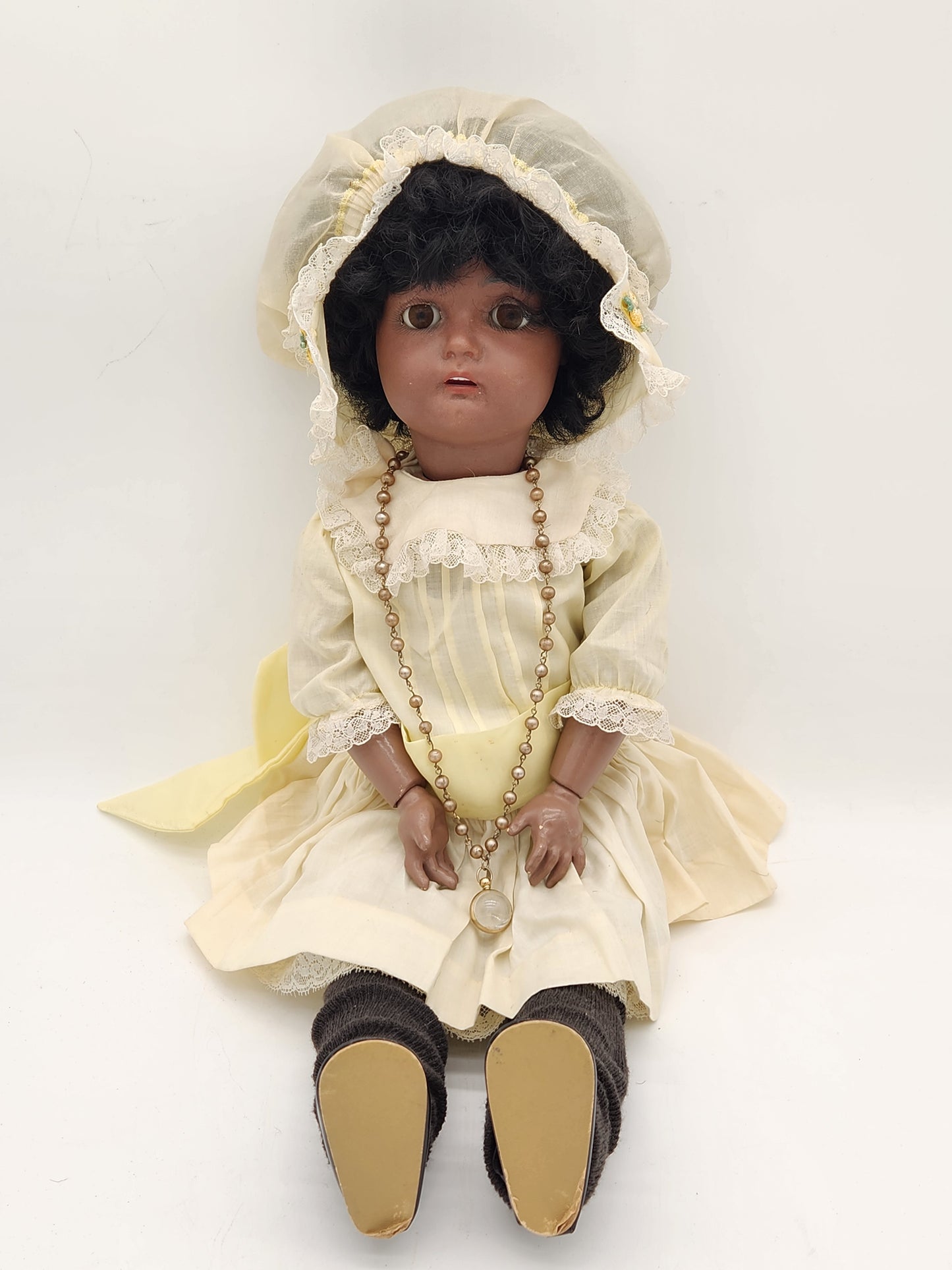 Rare Antique German Bisque Doll Kammer & Reinhardt K*R 55 Black African American 21"