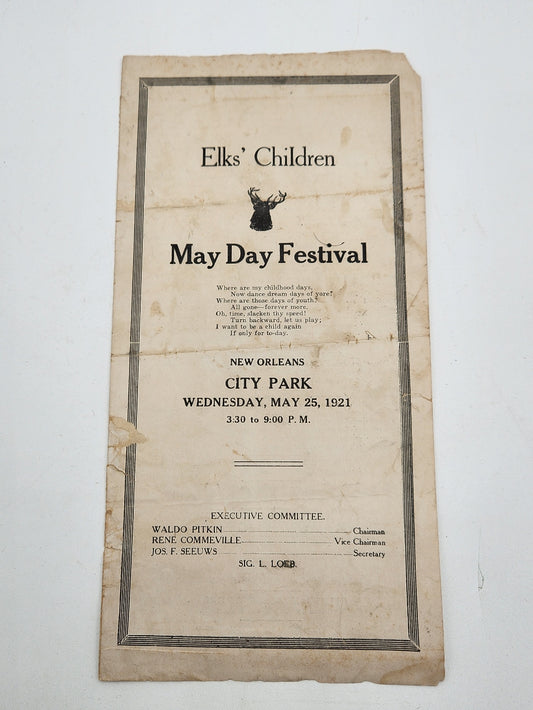 Elks Day Festival City Park 1921