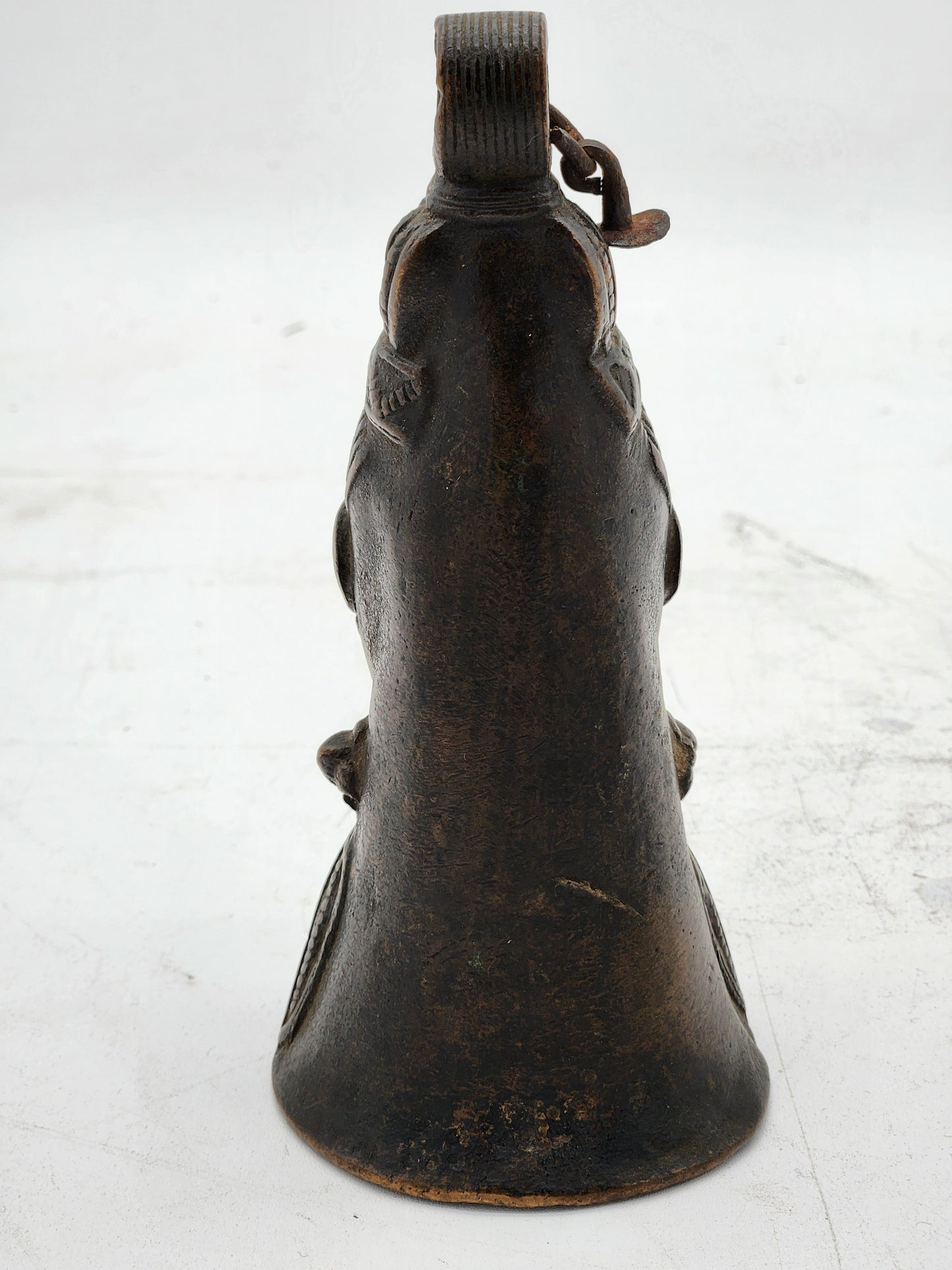 Antique 19th Century Yoruba Bronze Face Bell Nigerian Ogboni Tribal African Art