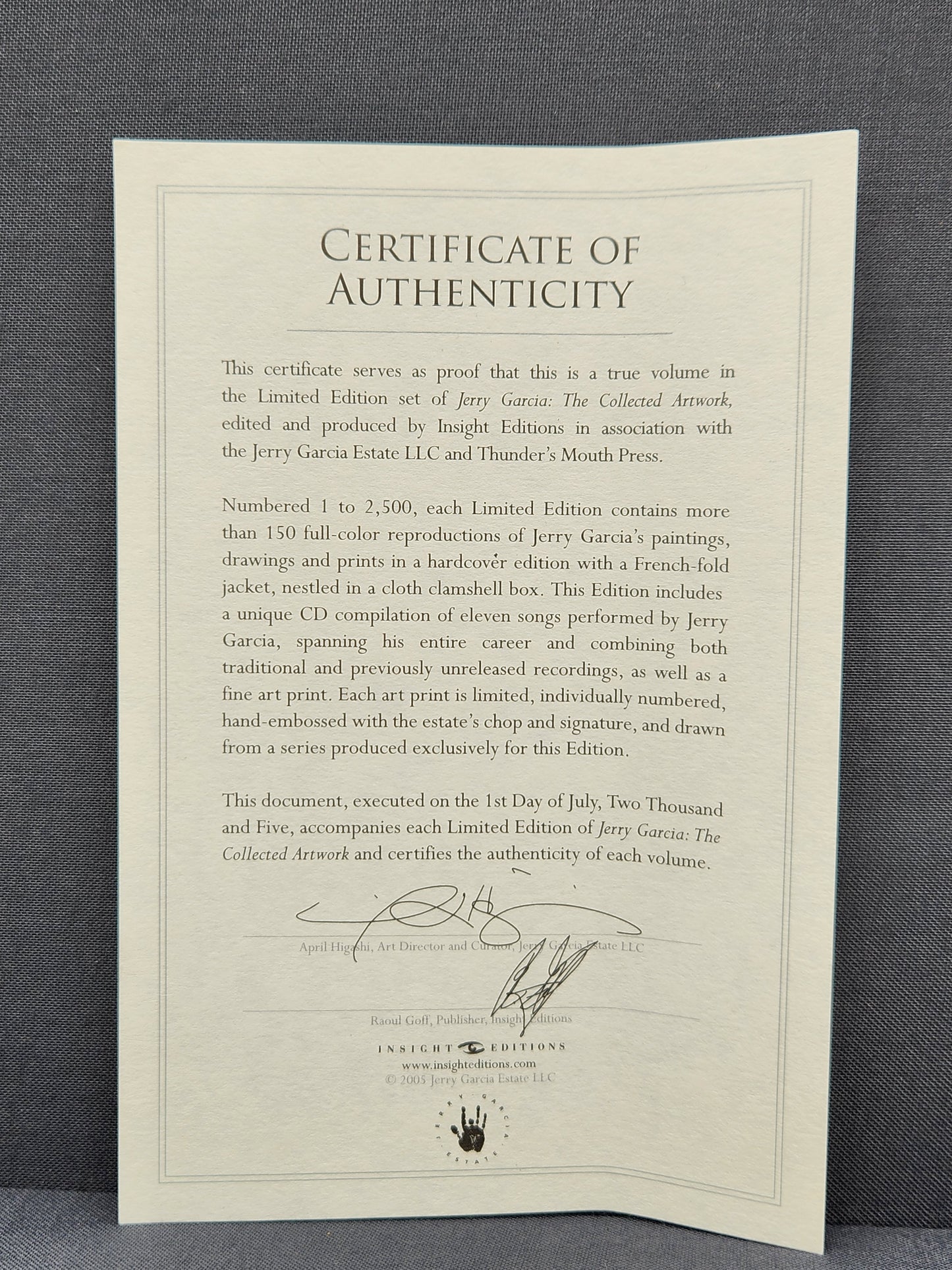 Jerry Garcia The Collected Artwork Museum Edition Box Set + Irish Tree Print 492/500