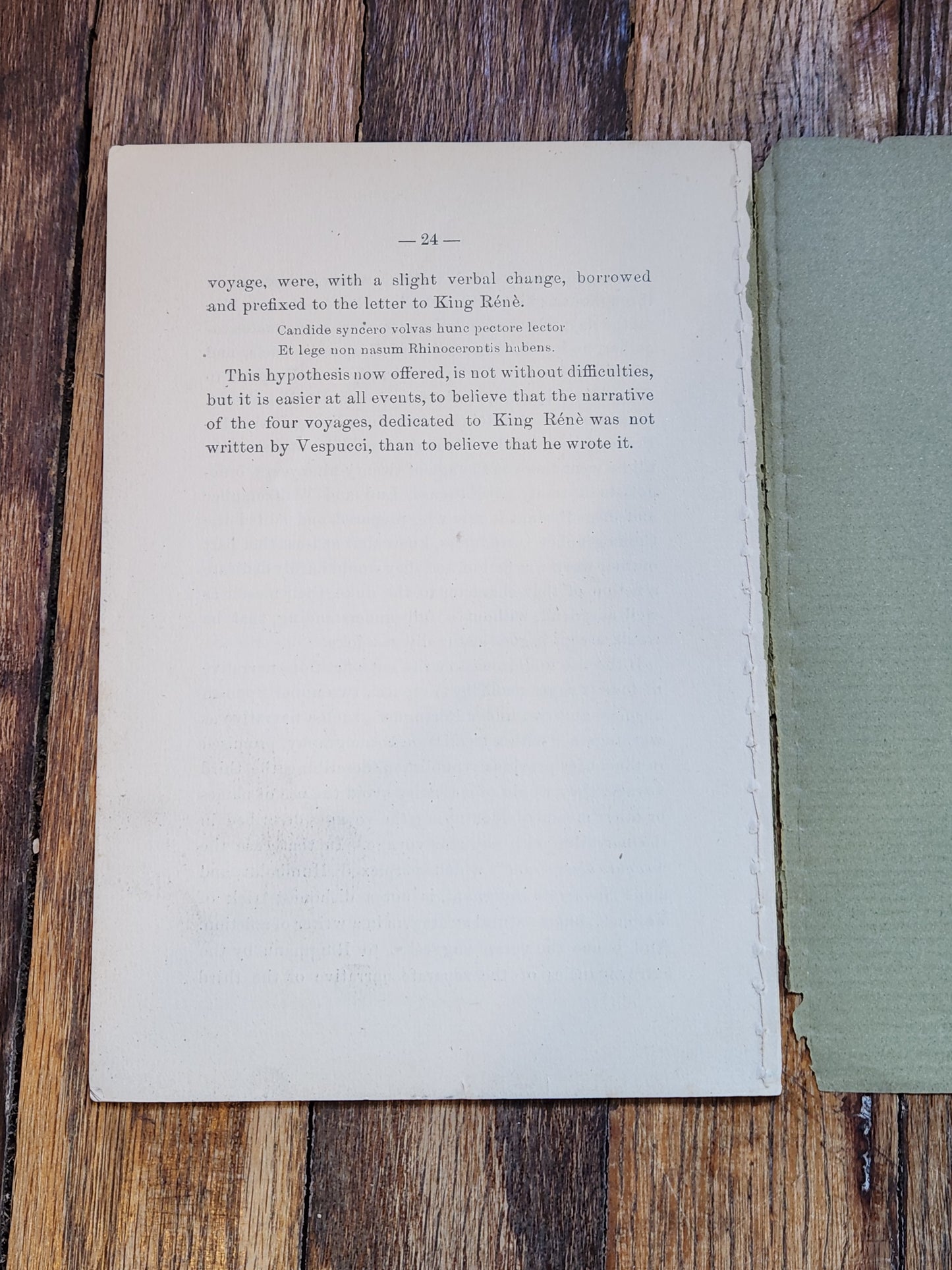 1885 Some Observations on the Letters of Amerigo Vespucci by M.F. Force – Early Americana, Exploration Pamphlet