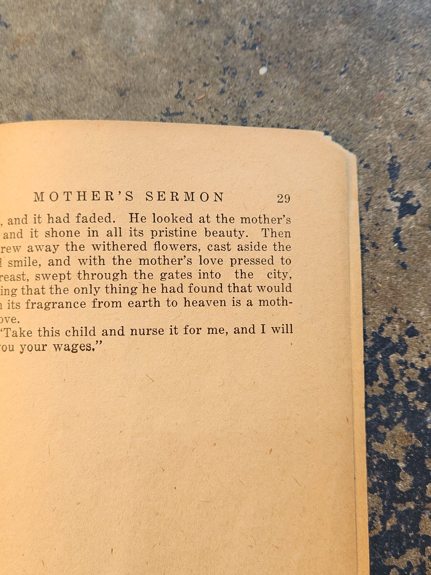 Mother’s Sermon by Billy Sunday – 1907 Journal Publishing Co. Sturgis MI – Early Evangelist Pamphlet