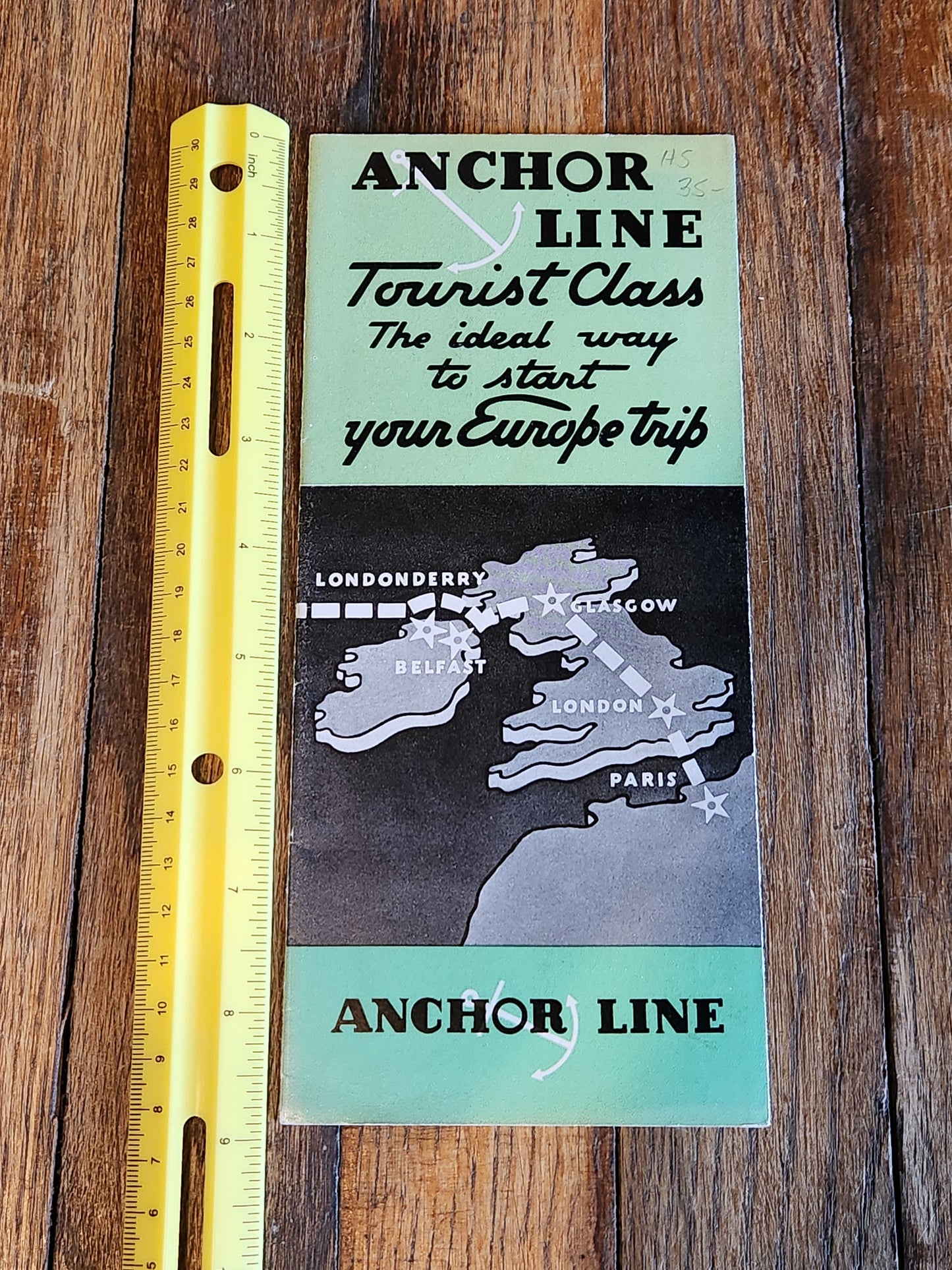 Anchor Line Tourist Class Europe Trip Brochure