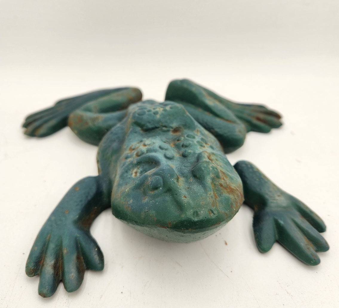 Large Vintage Cast Iron Toad