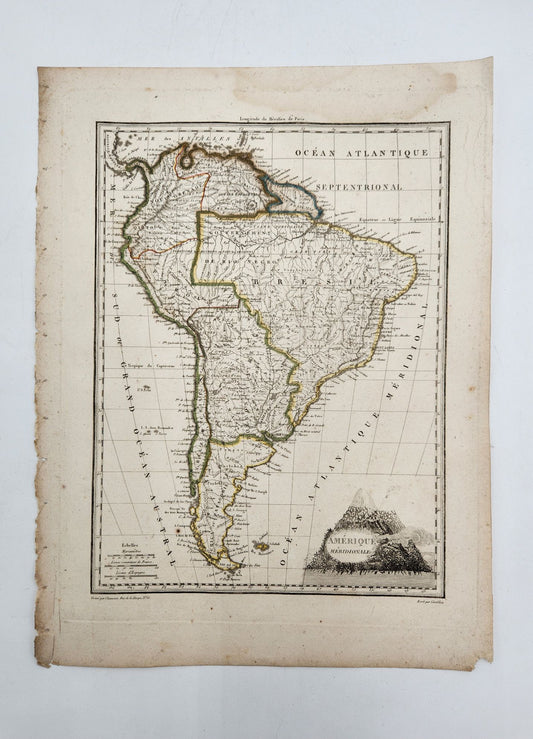 Historic Map 1812 of South America - Conrad Malte-Brun