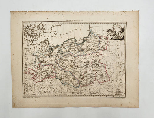 Historic Map 1812 of Prusse, Prussia - Conrad Malte-Brun