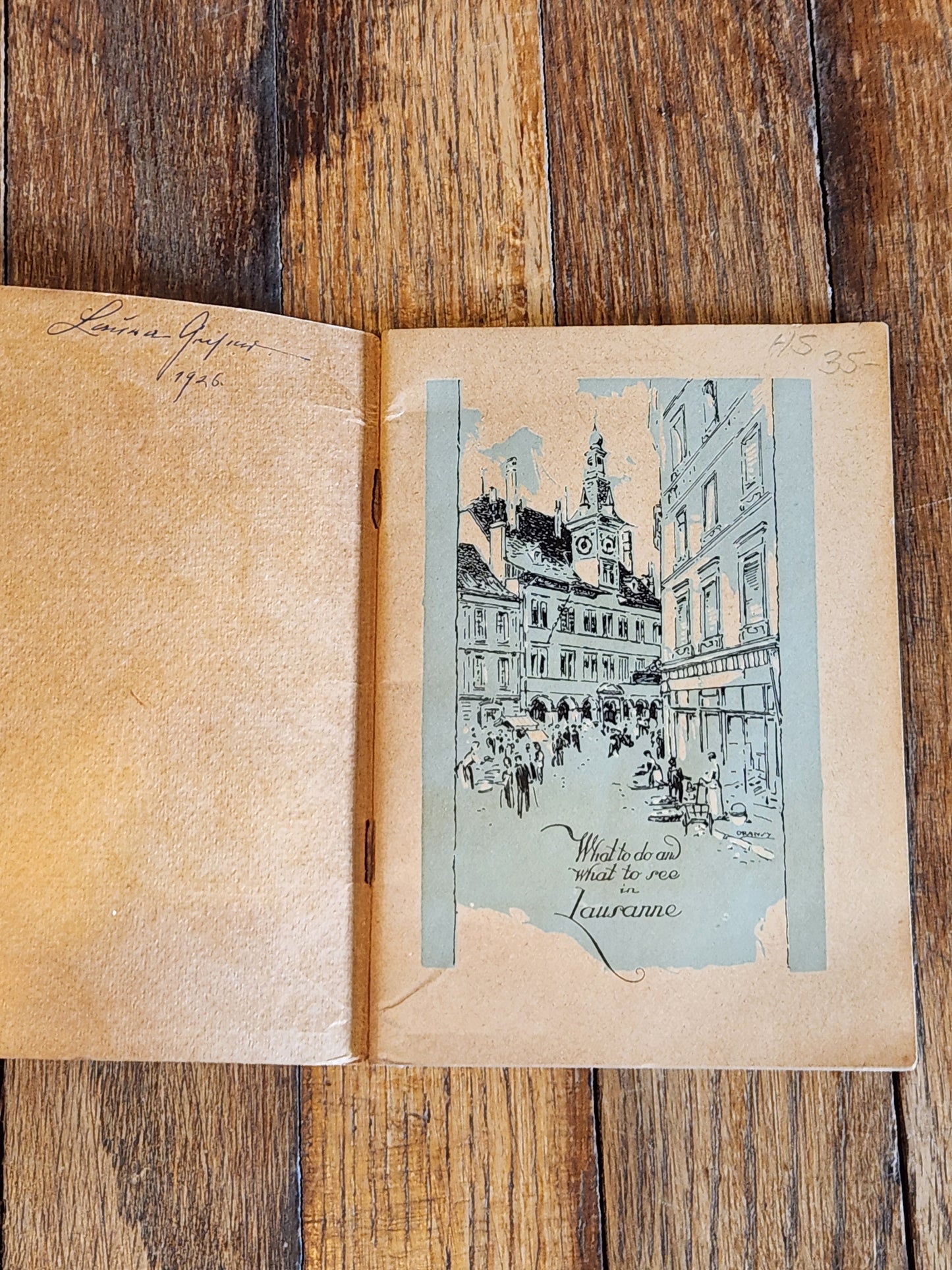 1926 Lausanne Switzerland Travel Guide – “What to Do and What to See in Lausanne” Illustrated Booklet
