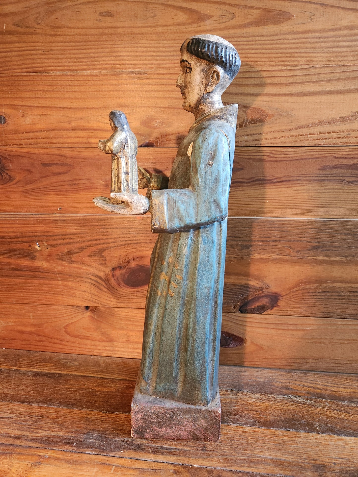 Antique Polychrome Hand Carved Santos
