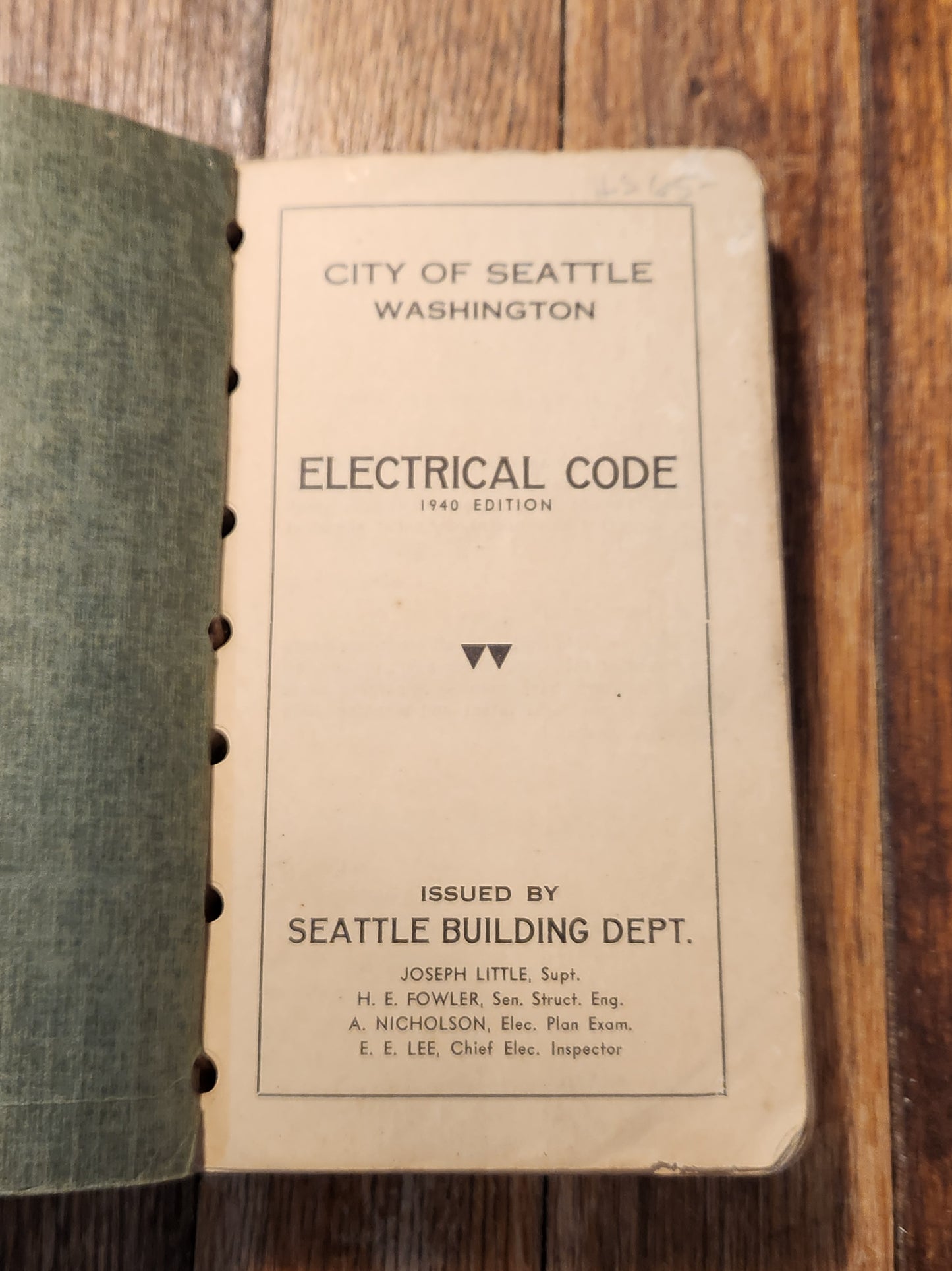 City of Seattle Electrical Code 1940 Edition