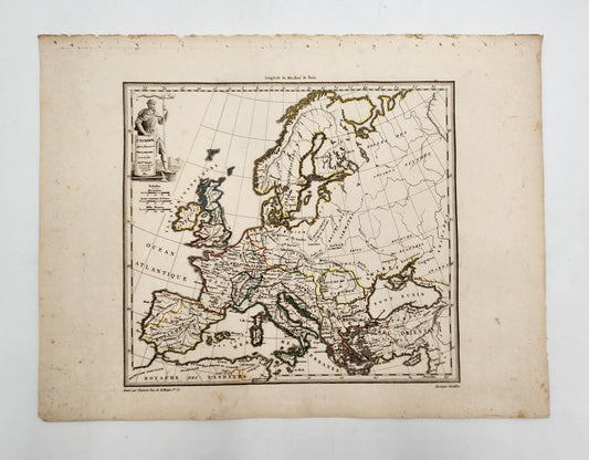 Antique Map 1812 of Europe, - Conrad Malte-Brun