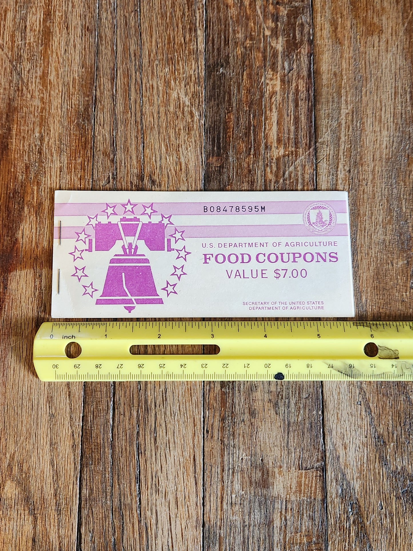 1979 USDA Food Stamp Coupon Booklet $7 Value Complete Unused SNAP Ephemera