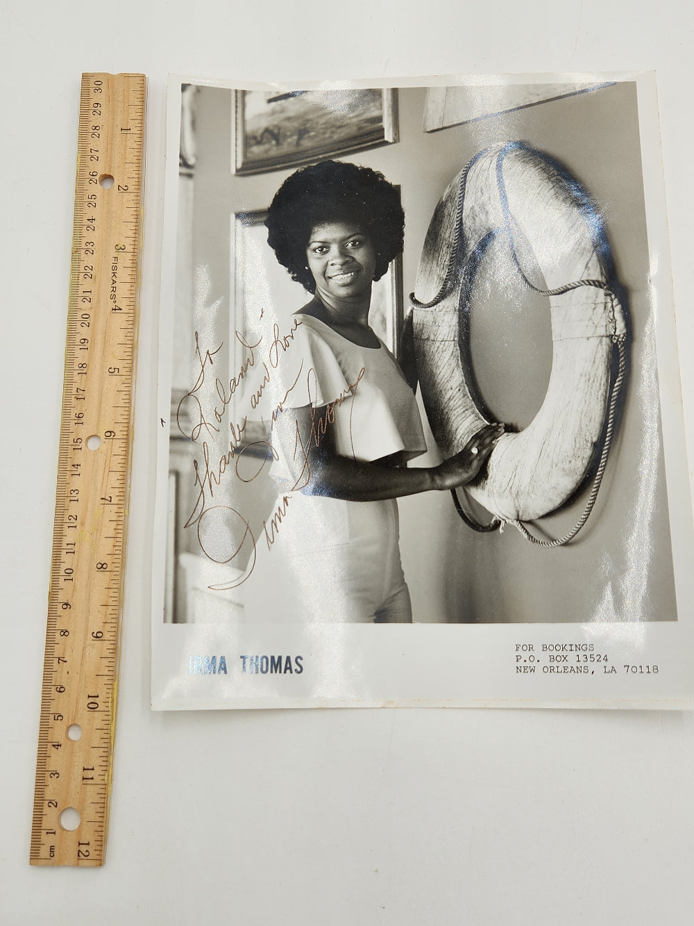 Signed Irma Thomas Photo in Great Condition