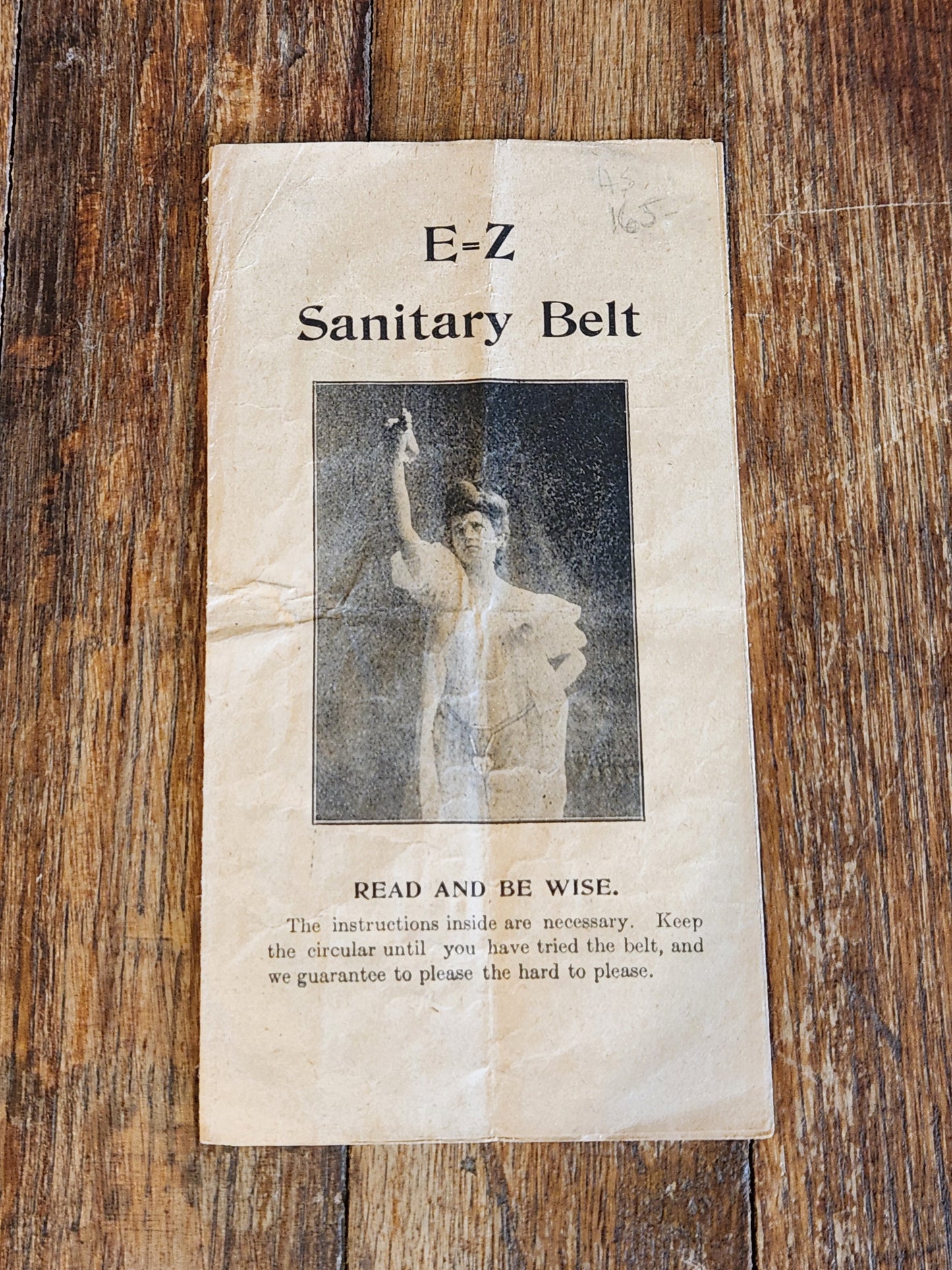 Victorian Menstrual Hygiene Pamphlet – E-Z Sanitary Belt – c1890s Medical
