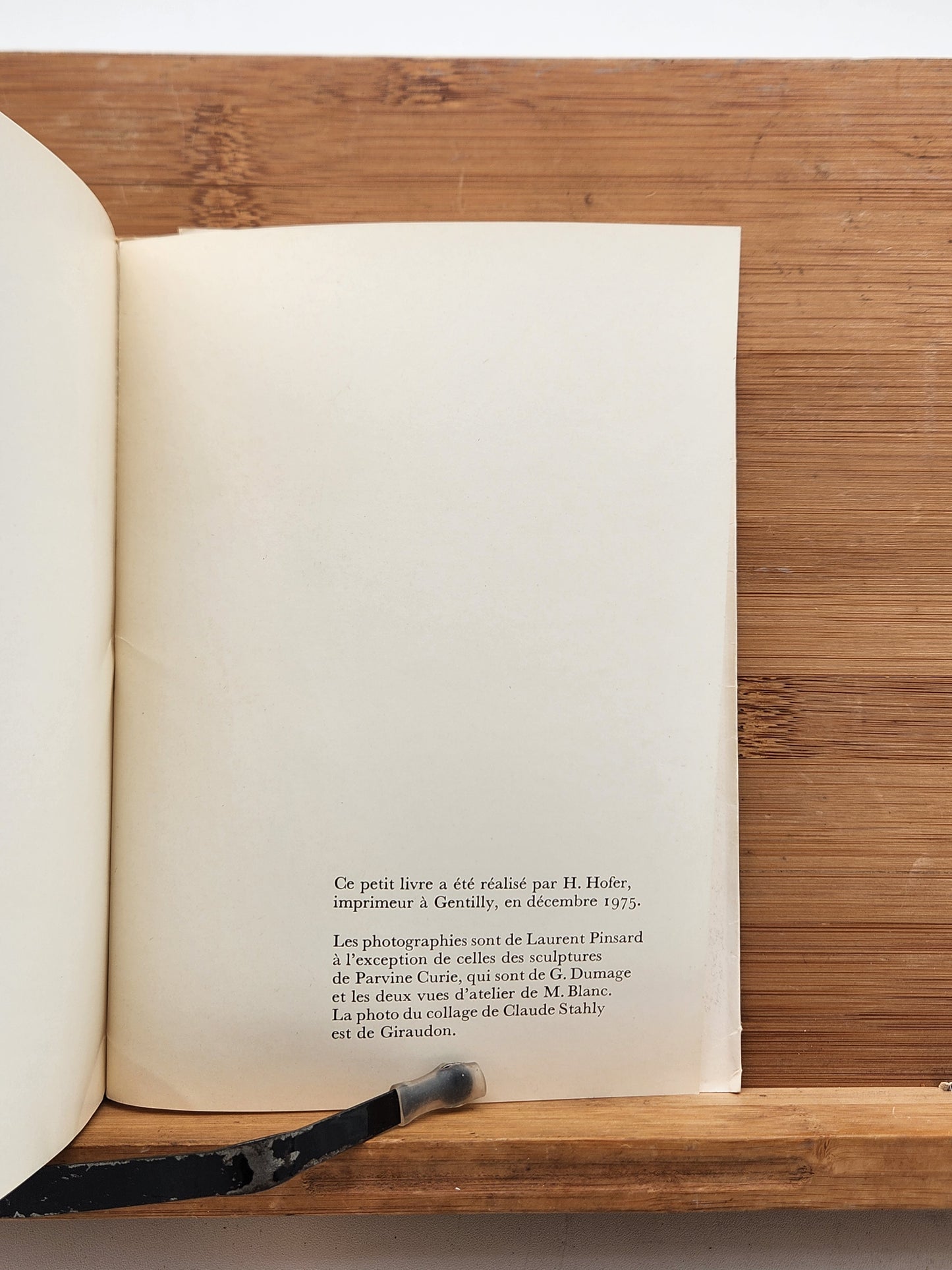 1975 François Stahly Le Haut du Creste SIGNED French Sculpture Architecture Art Book