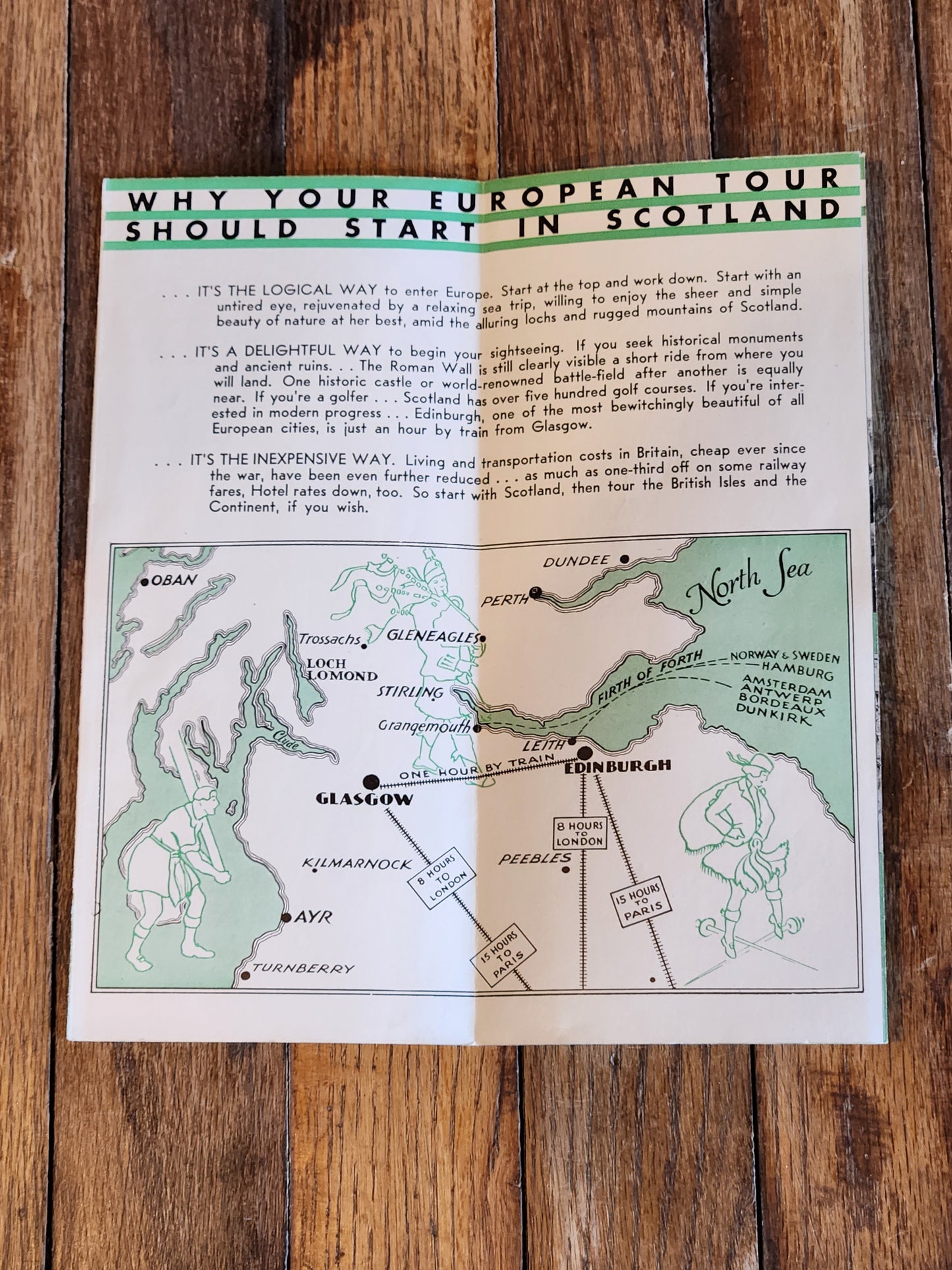 Anchor Line Tourist Class Europe Trip Brochure