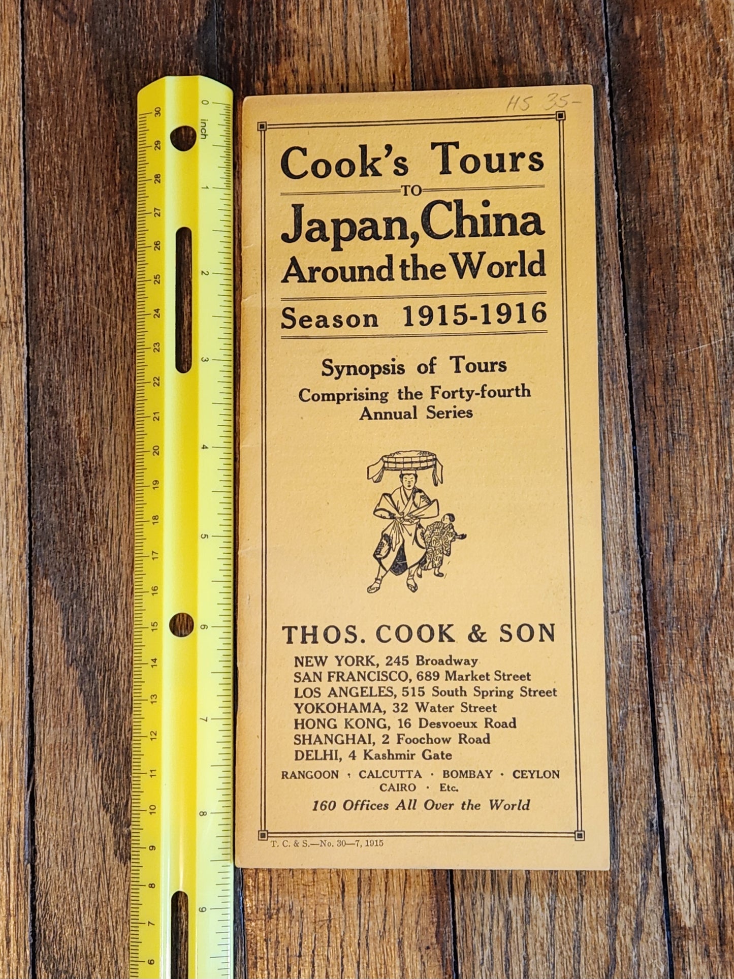 Cook's Tours to Japan, China Around the World Brochure from 1915 to 1916