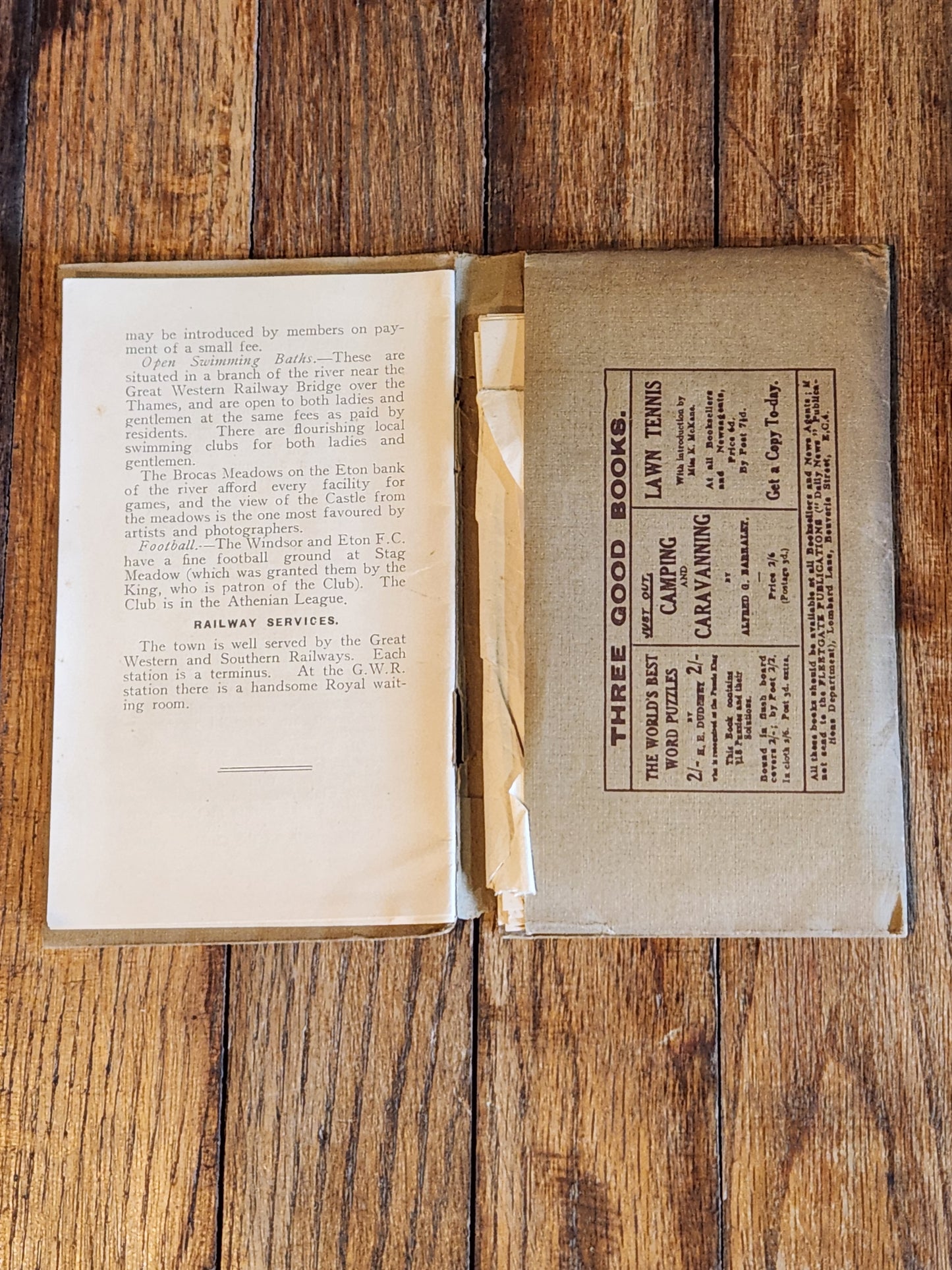 Antique 1920s “The Popular Wallet Guide to Windsor” Booklet w/ 12 Postcards – Daily News Series, Fleetgate Publications