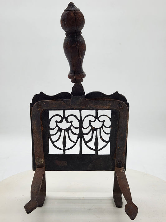 Antique Fireplace Ember Carrier – Brass & Iron, 19th Century