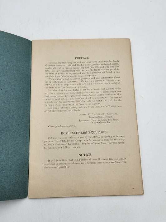 List of Louisiana Lands For Sale - January 1, 1917