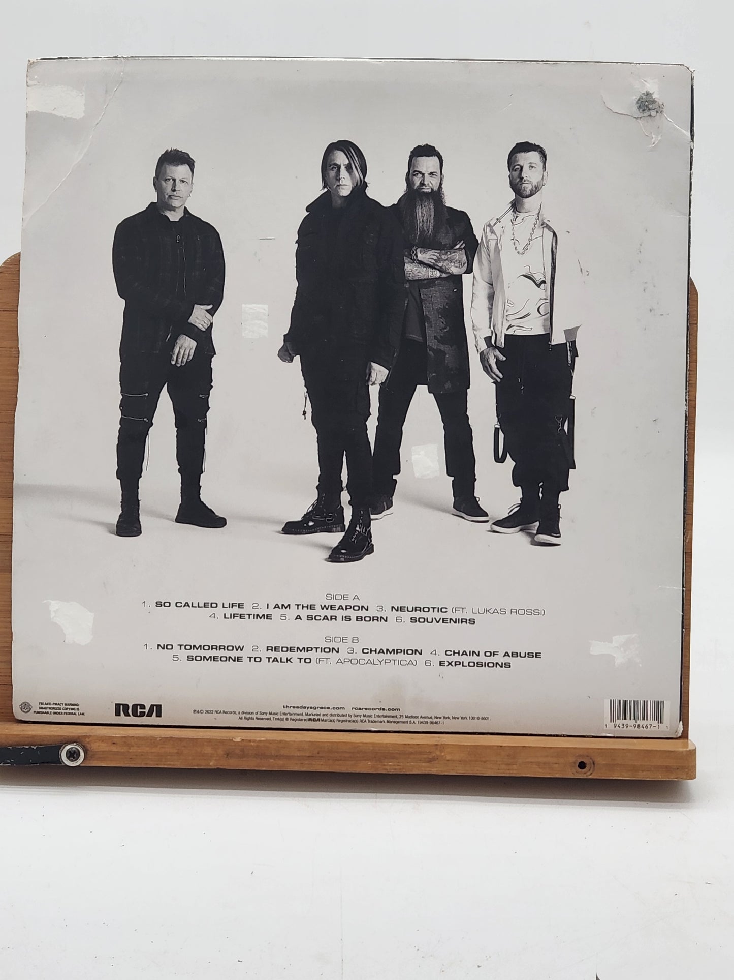 Three Days Grace – Explosions – Signed Orange Vinyl LP – Autographed by Full Band – RCA 2022