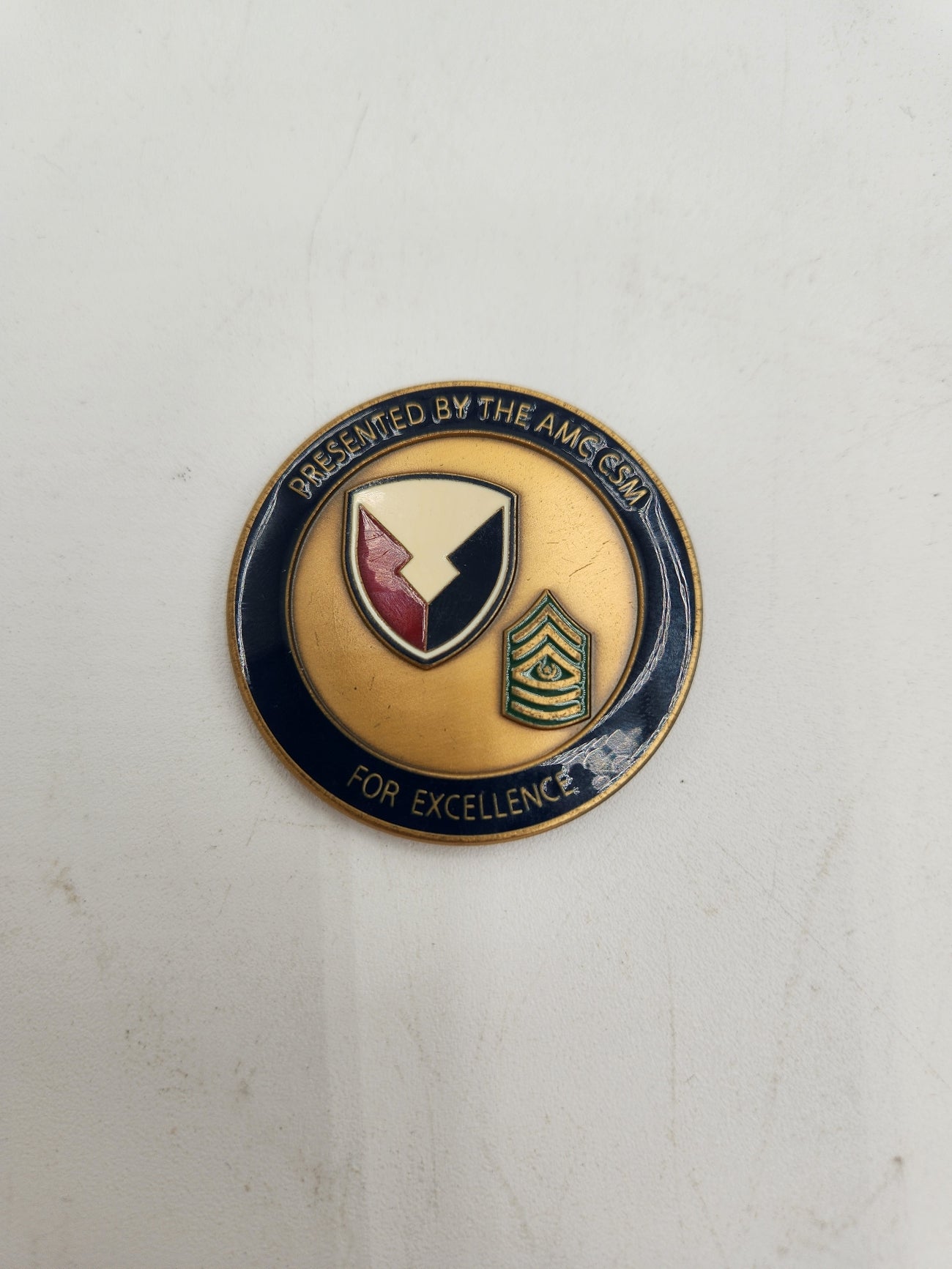 US Army Military Command Presented by the AMC CSM Challenge Coin