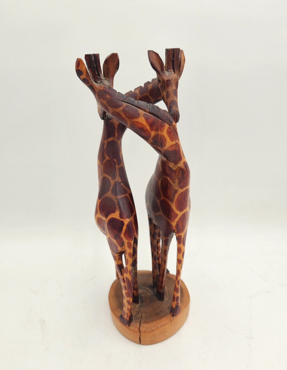 Hand made giraffe statue