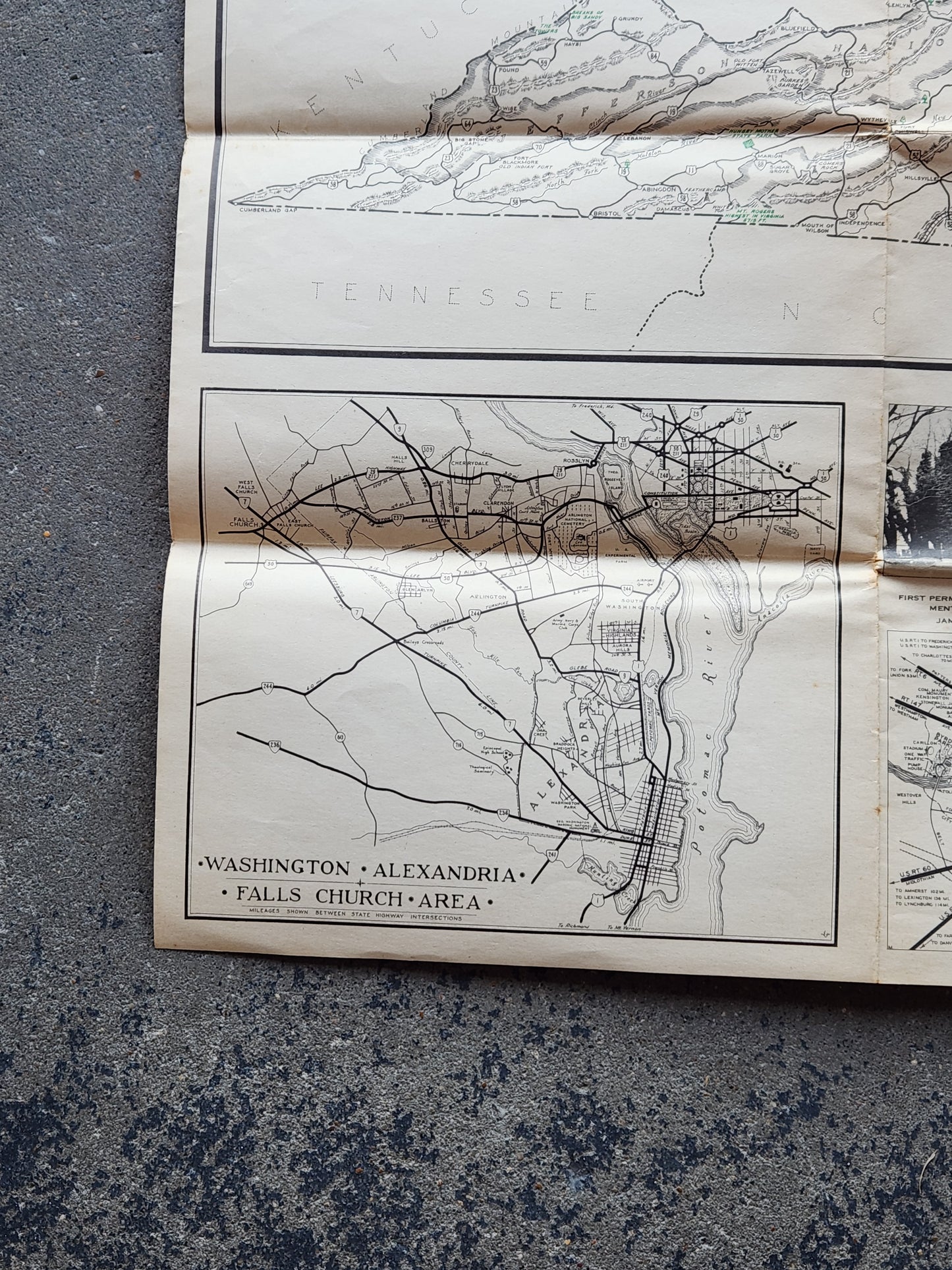 1940 Virginia State Highway Map – Department of Highways Richmond – Vintage Road Map