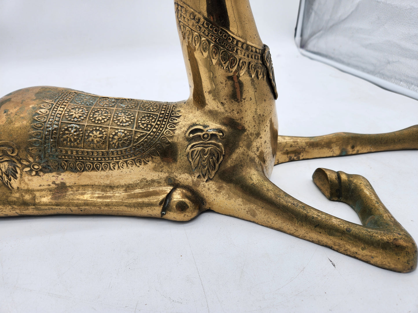 Pair of Large Brass Deer/Stag Figures - Mid-Century - Sarried Ltd
