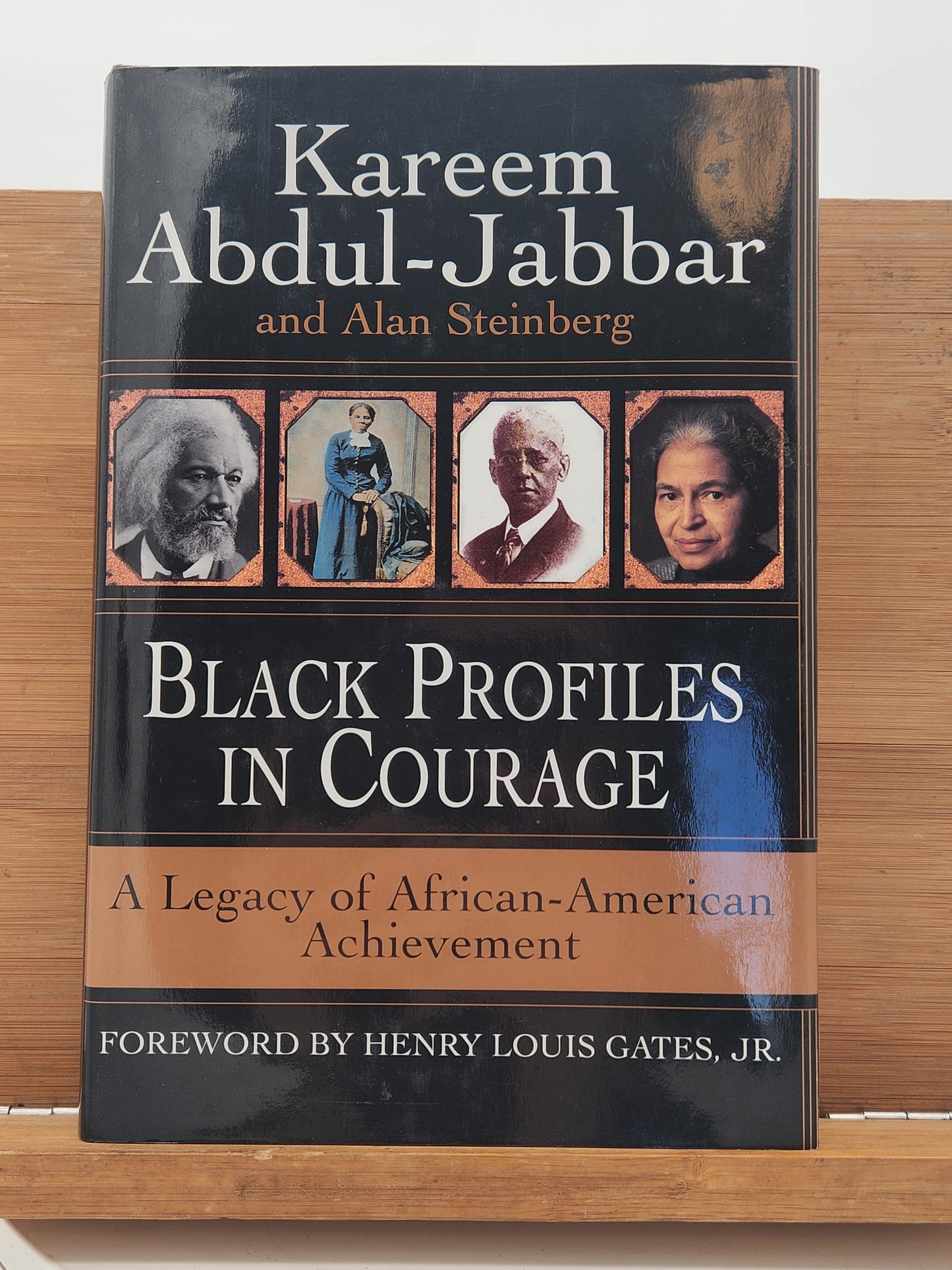 Signed 1996 first edition of Kareem Abdul-Jabbar’s Black Profiles in Courage, honoring African-American heroes.