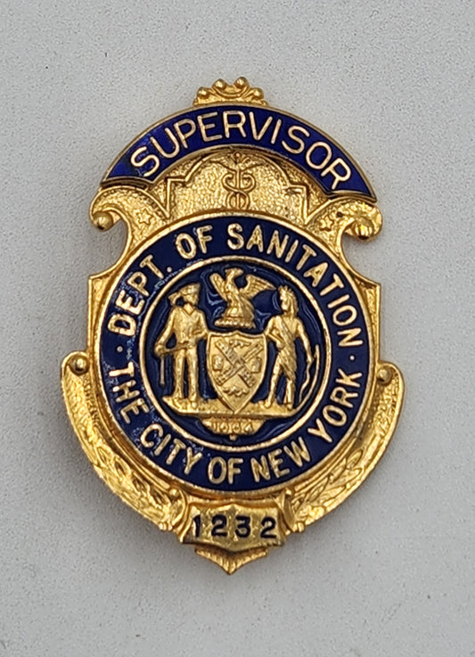 Supervisor New York Sanitation Badge