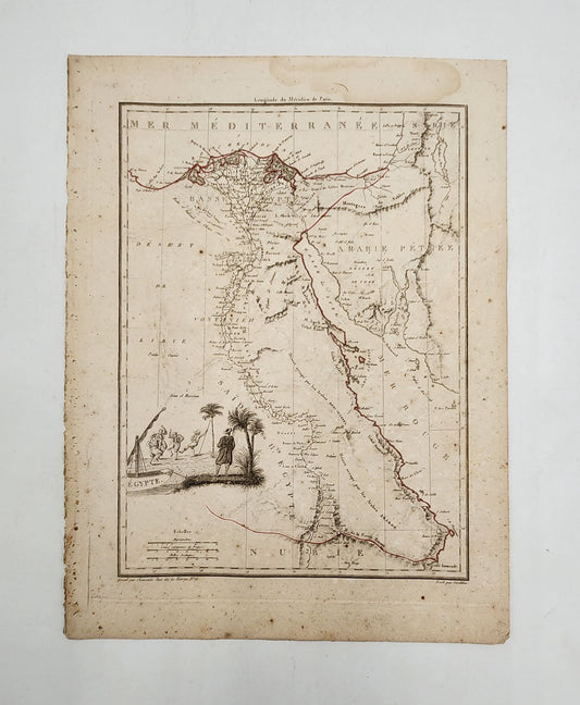 Antique Map 1812 of Egypt, Nile, Delta, Africa - Conrad Malte-Brun