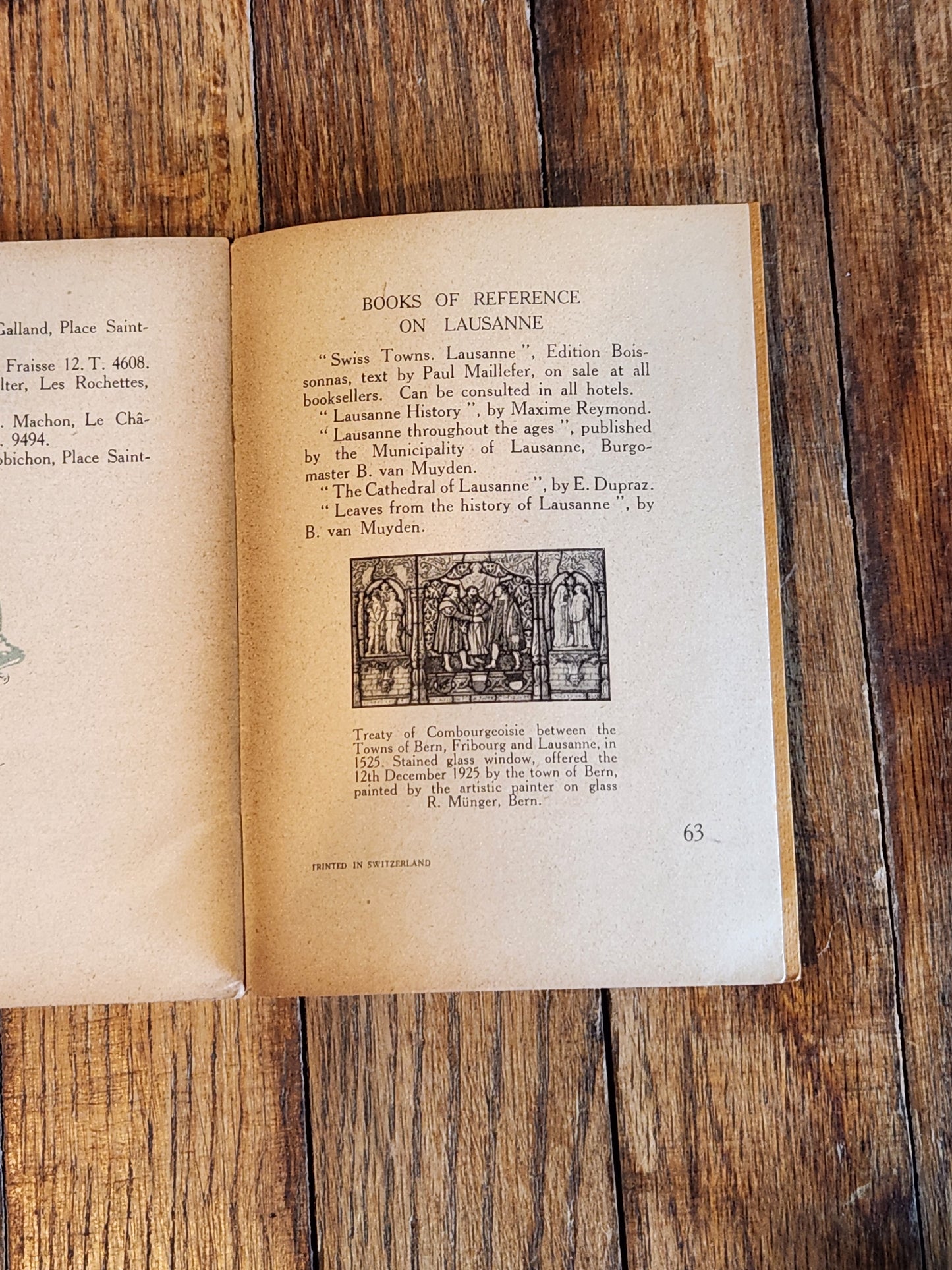 1926 Lausanne Switzerland Travel Guide – “What to Do and What to See in Lausanne” Illustrated Booklet